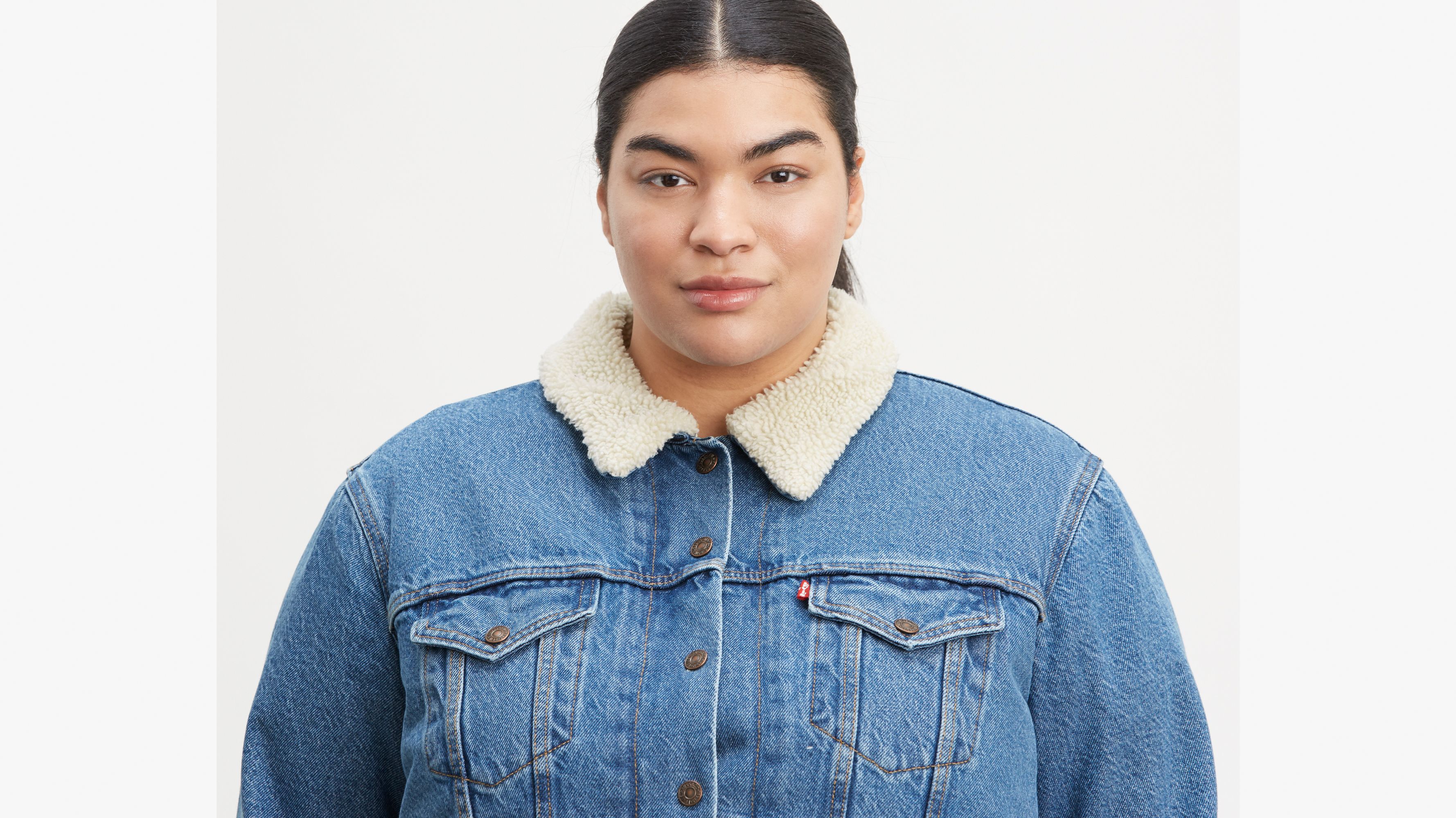Ex-Boyfriend Sherpa Trucker Jacket (Plus Size) 2