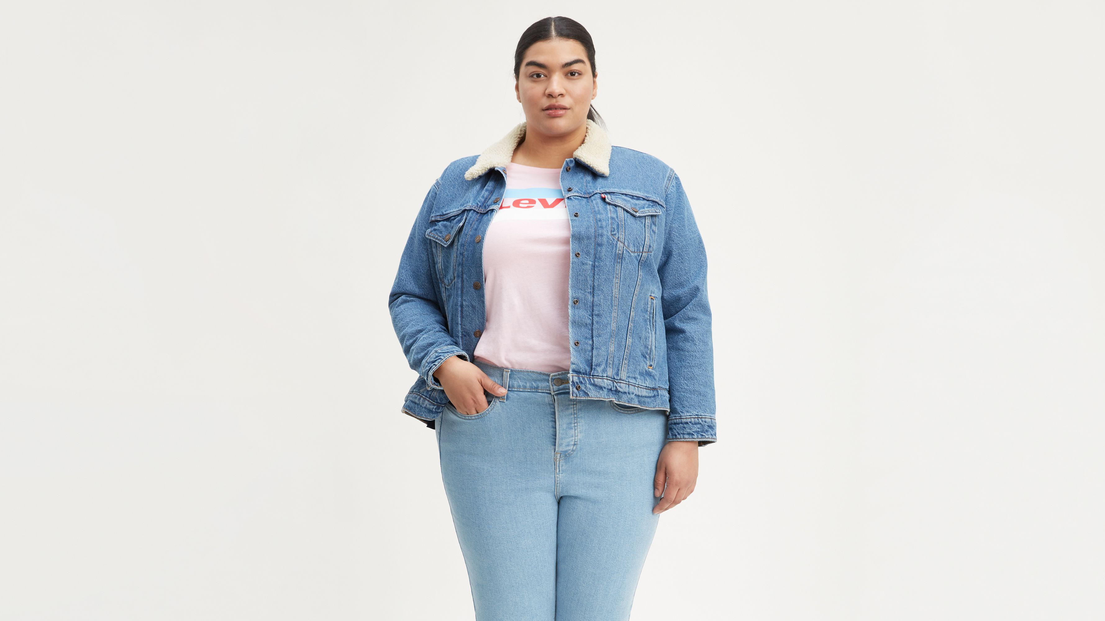 Ex-Boyfriend Sherpa Trucker Jacket (Plus Size) 1