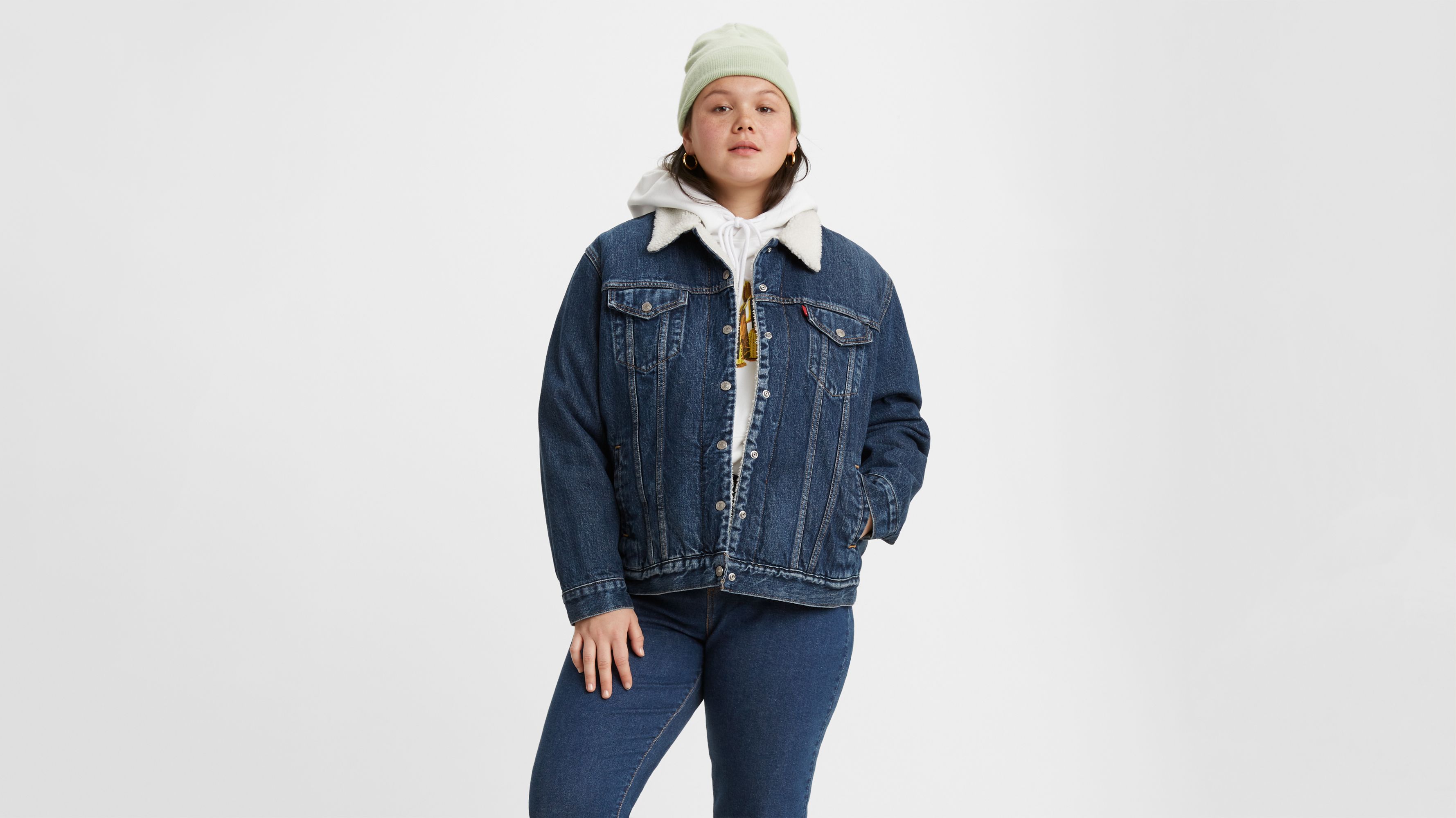 levis sherpa indigo