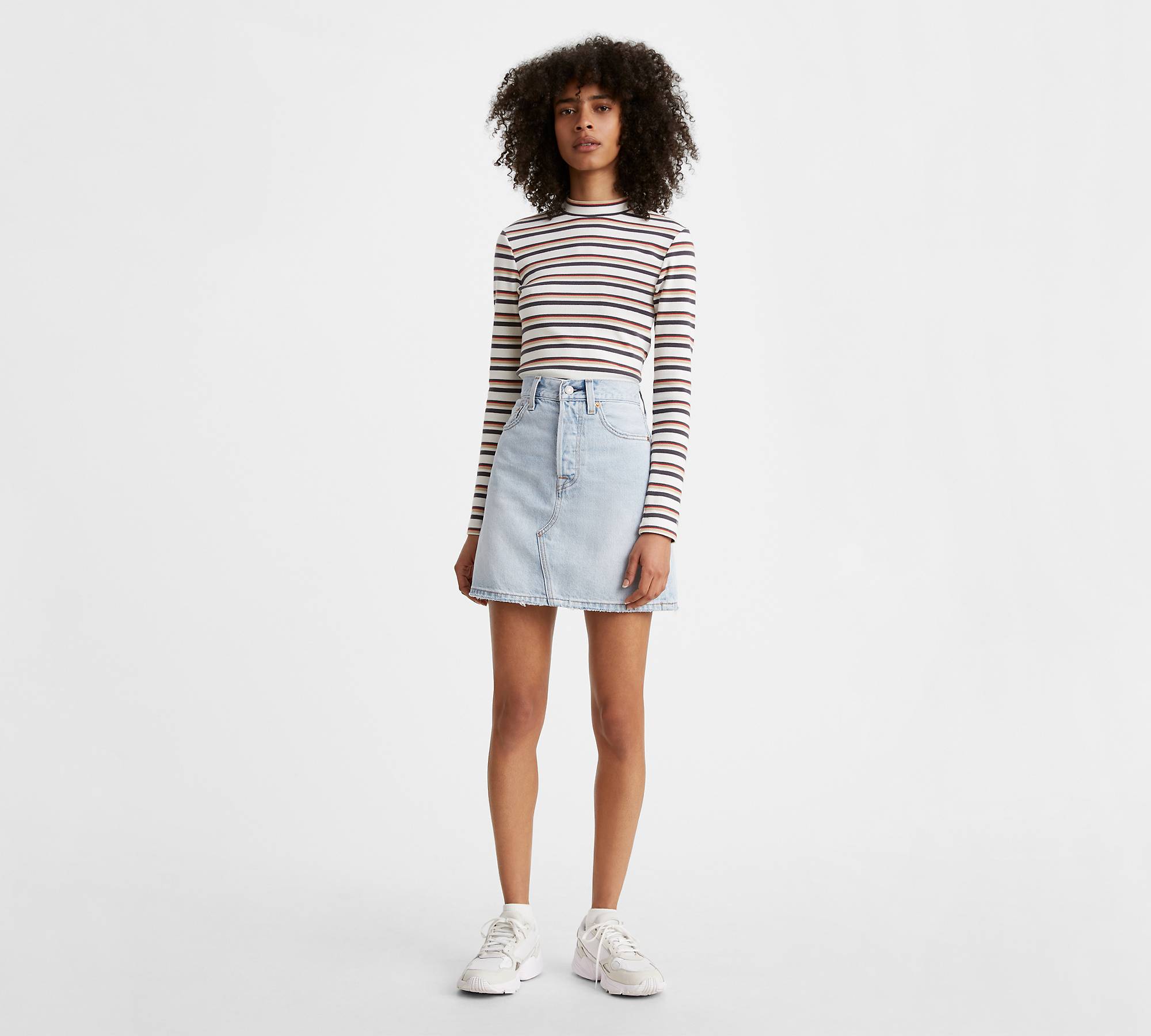 High Rise Deconstructed Button Fly Skirt - Light Wash | Levi's® CA