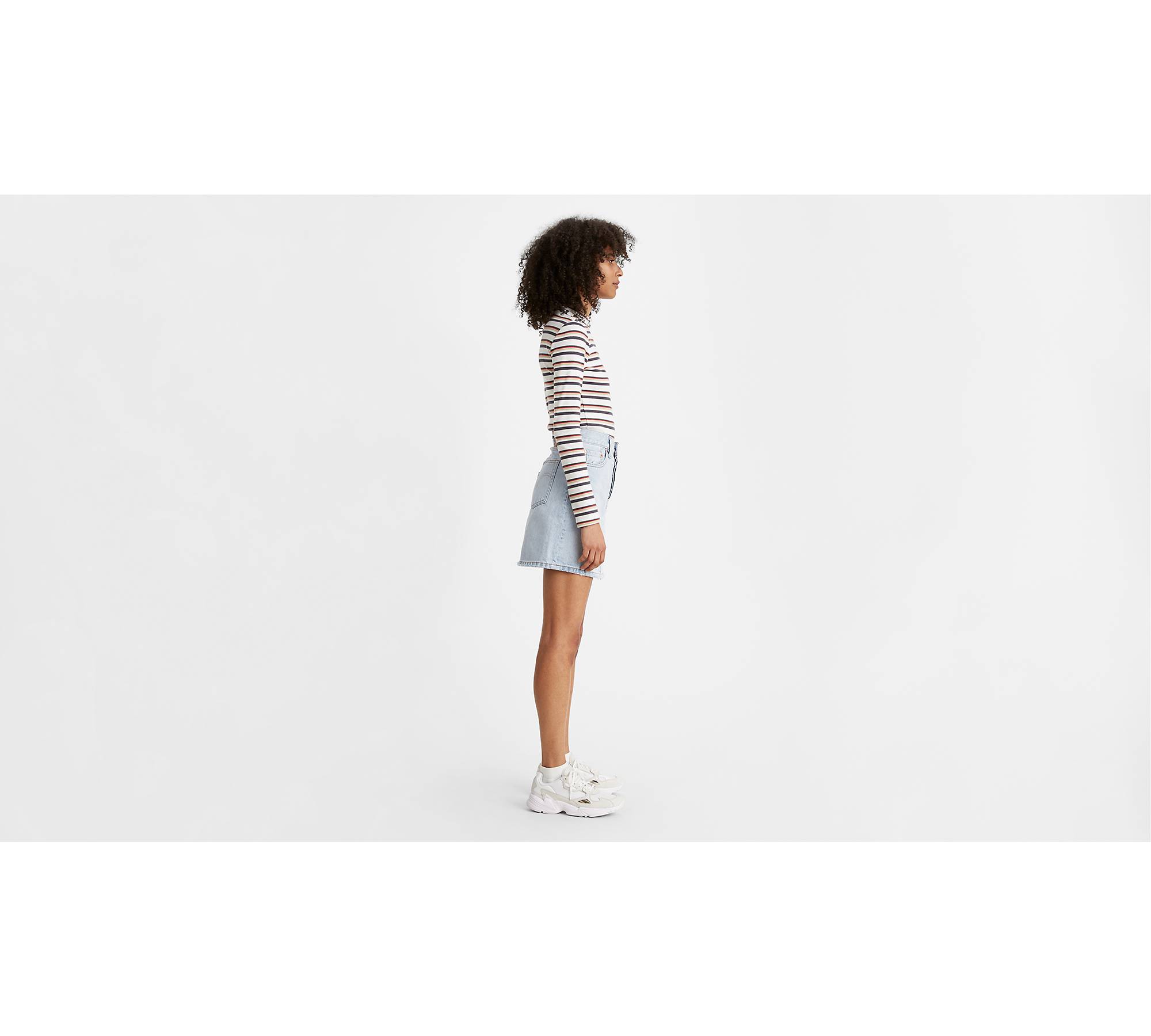 High Rise Deconstructed Button Fly Skirt - Light Wash | Levi's® CA