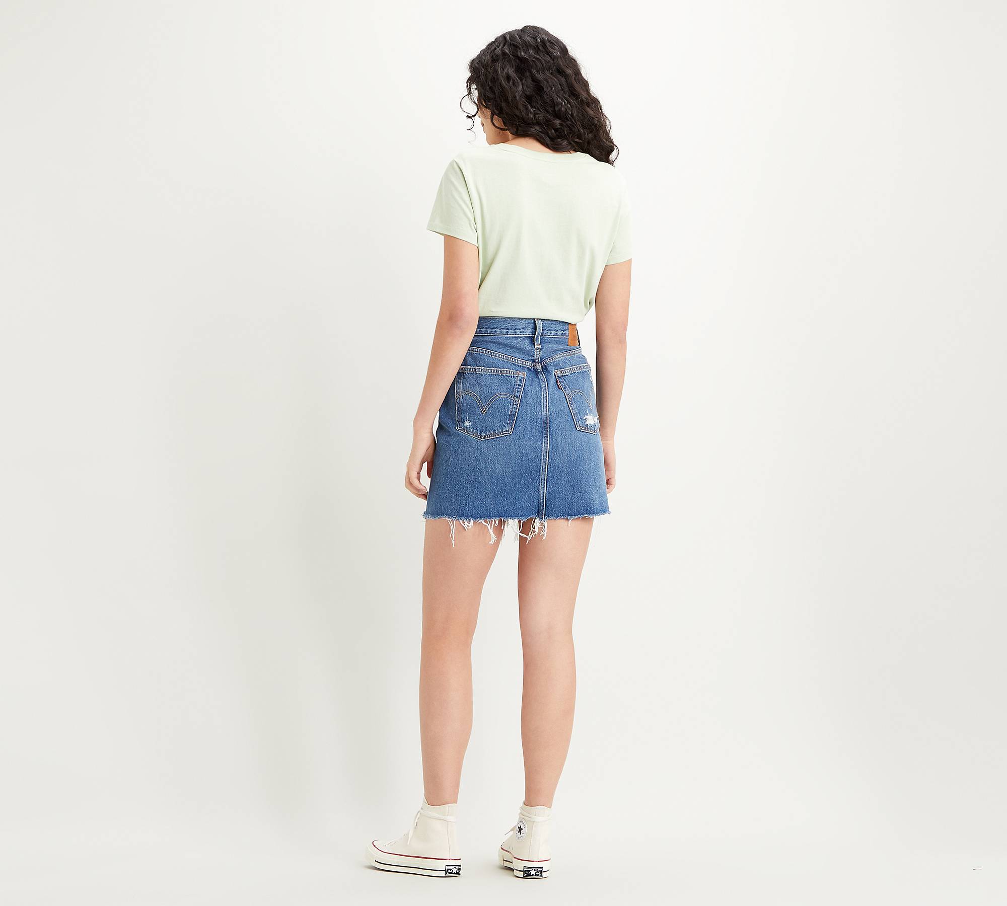 High Rise Deconstructed Iconic Skirt - Blue | Levi's® NO