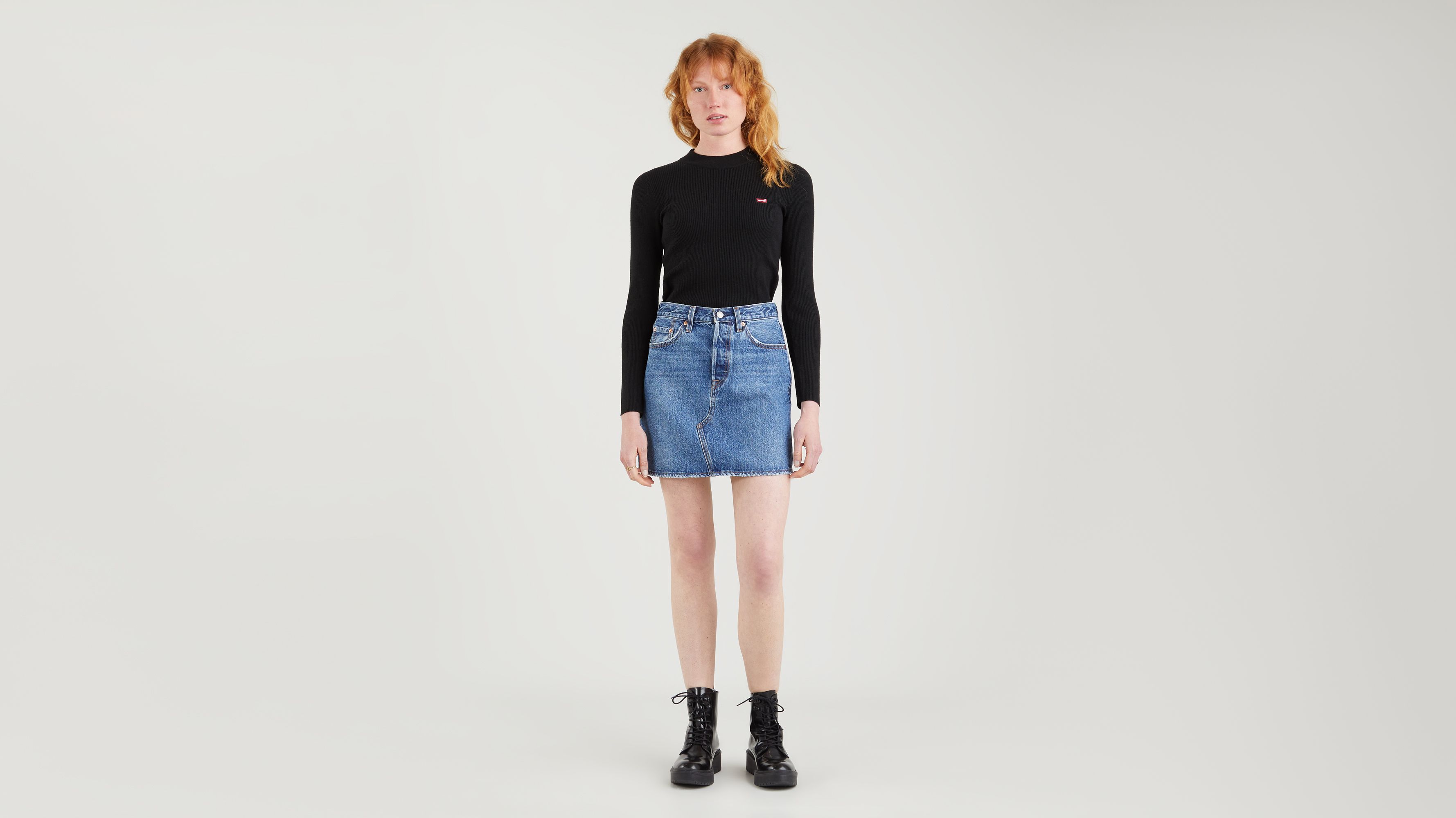 High Rise Deconstructed Iconic Skirt - Blue | Levi's® GB