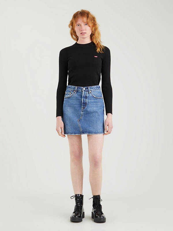 High Rise Deconstructed Iconic Skirt - Blue | Levi's® CH