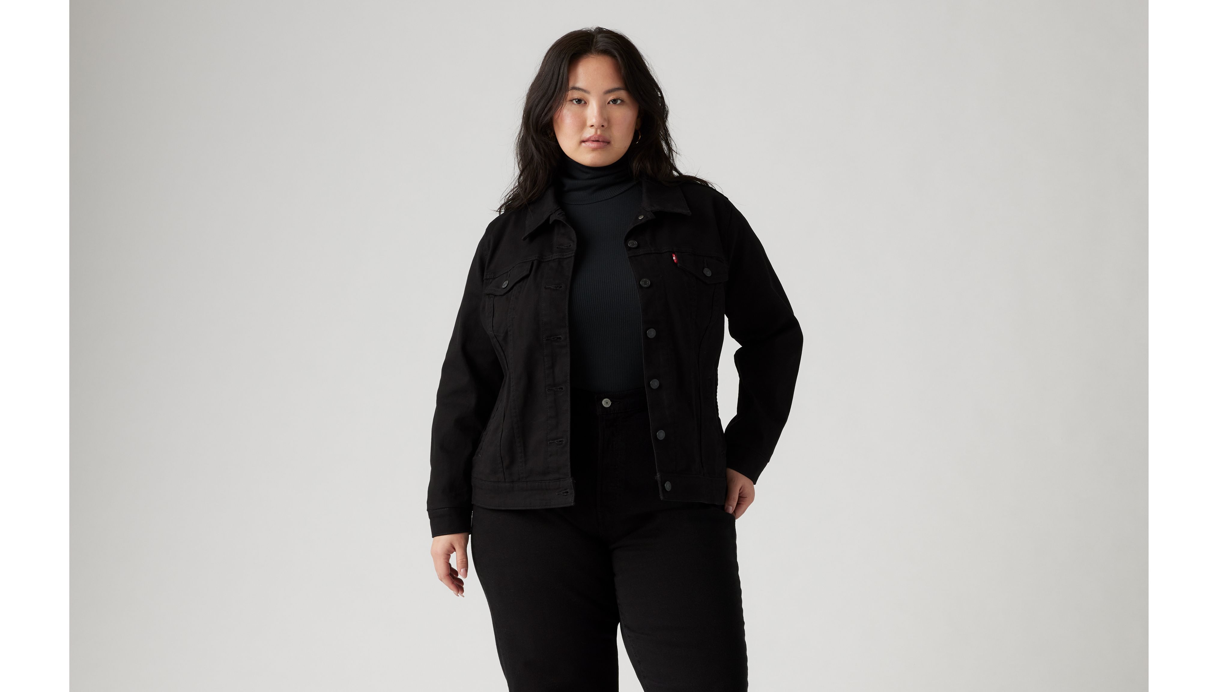 Levi denim jacket deals womens plus size