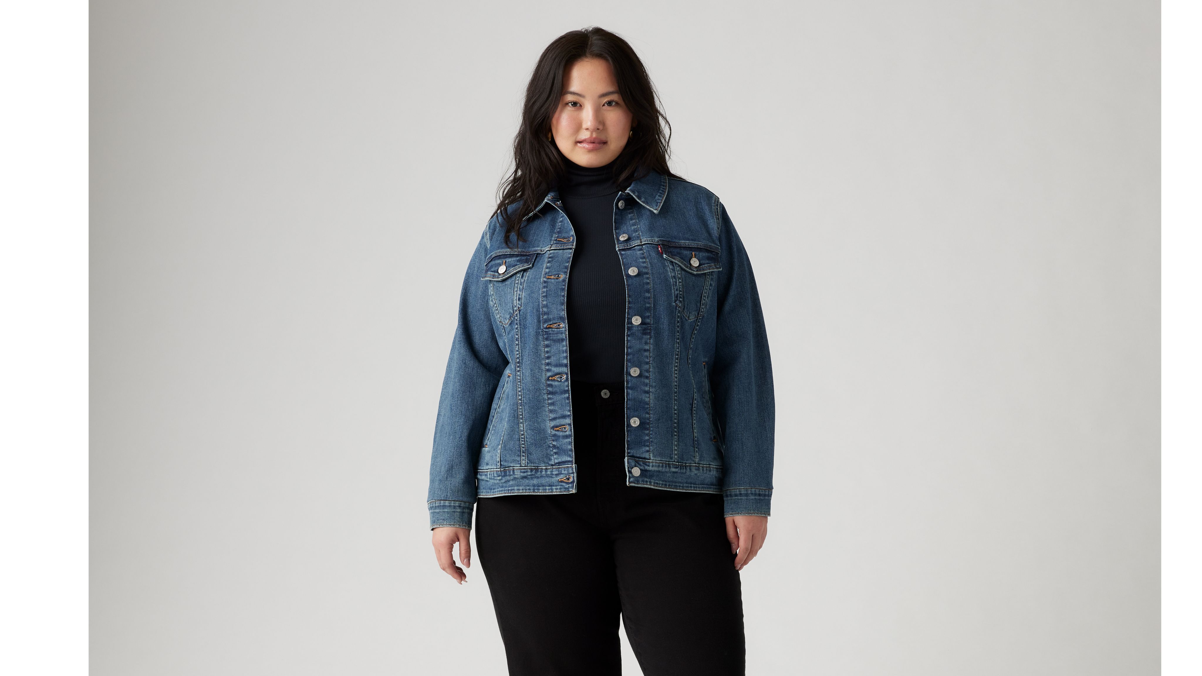 Levi jean jacket plus hot sale size