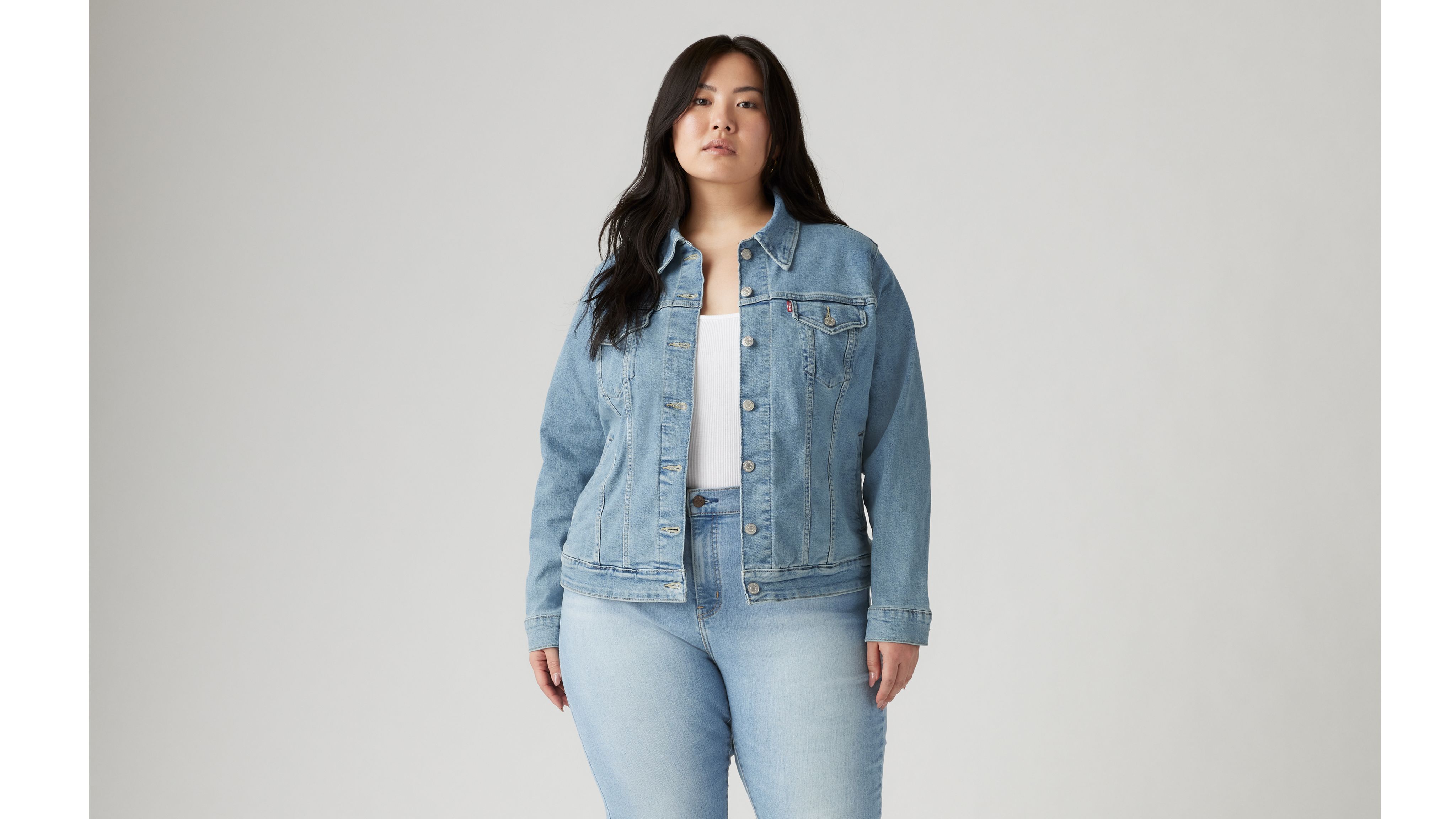 Plus size store levi jean jacket