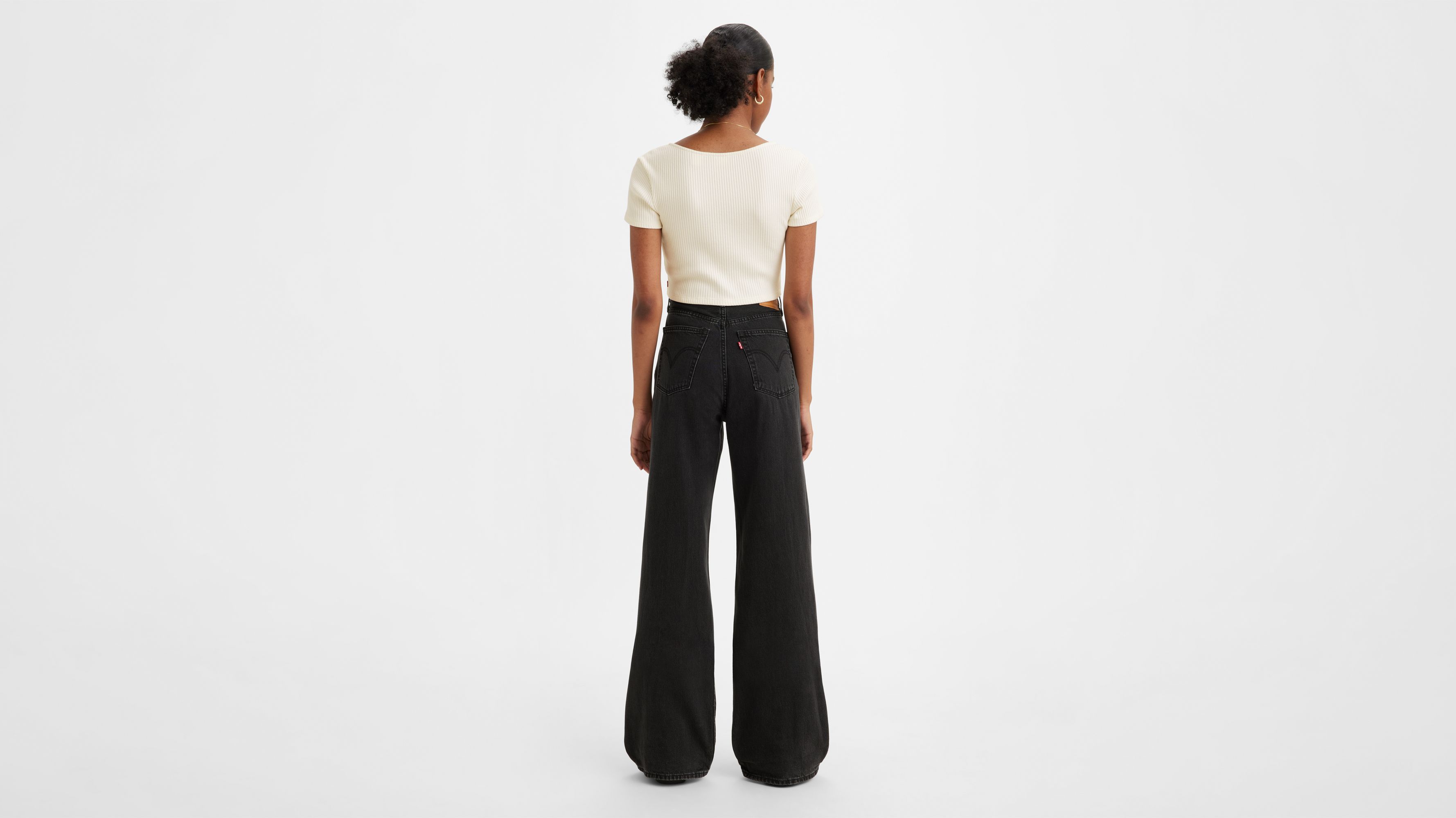 LEVI'S Ribcage Wide Leg Jeans, Black Book, Try-on & Review