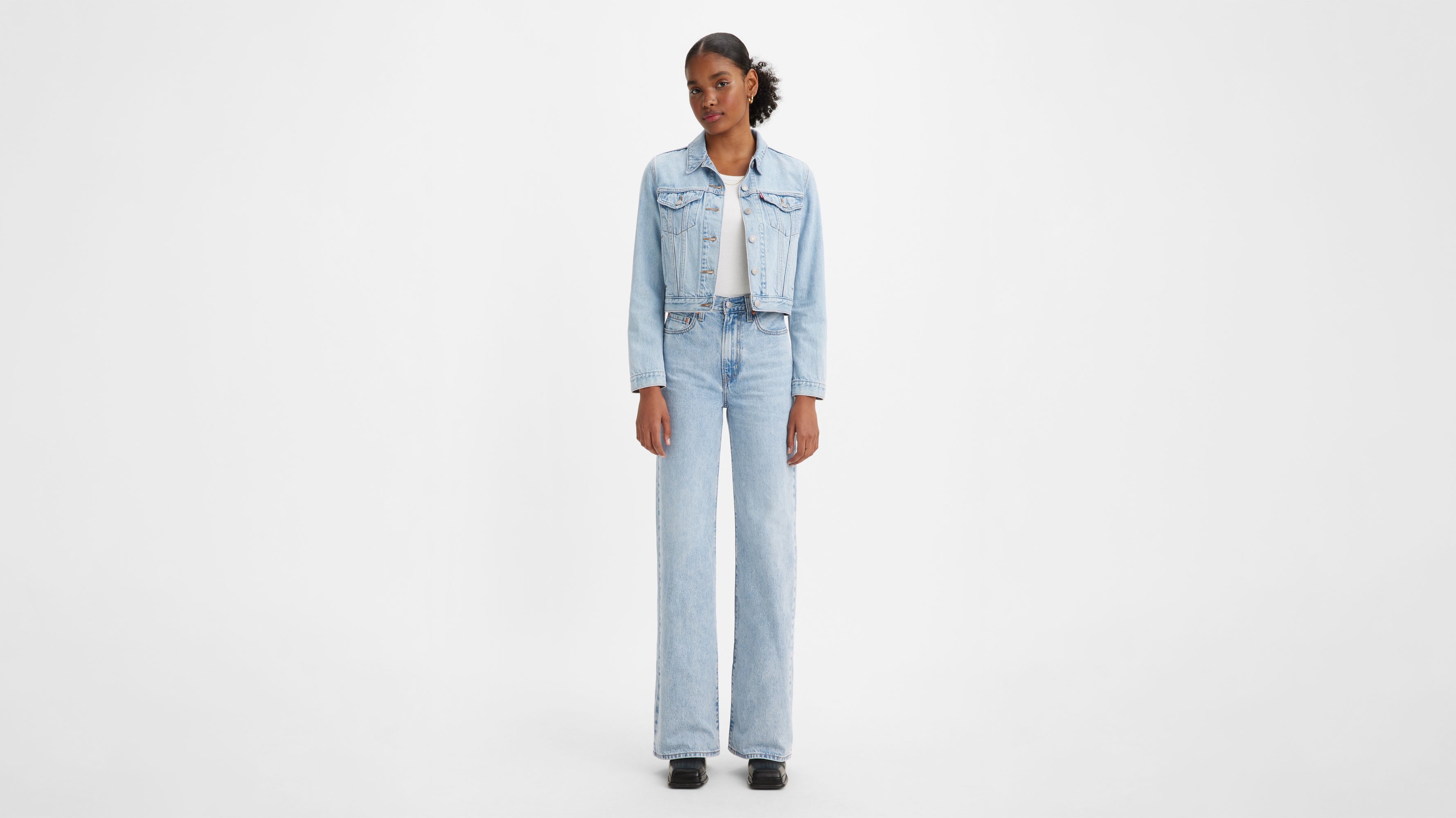 Levi's リーバイス RIBCAGE WIDE LEG 24inch Ribcage Wide Leg Women's Jeans - Medium Wash | Levi's® US