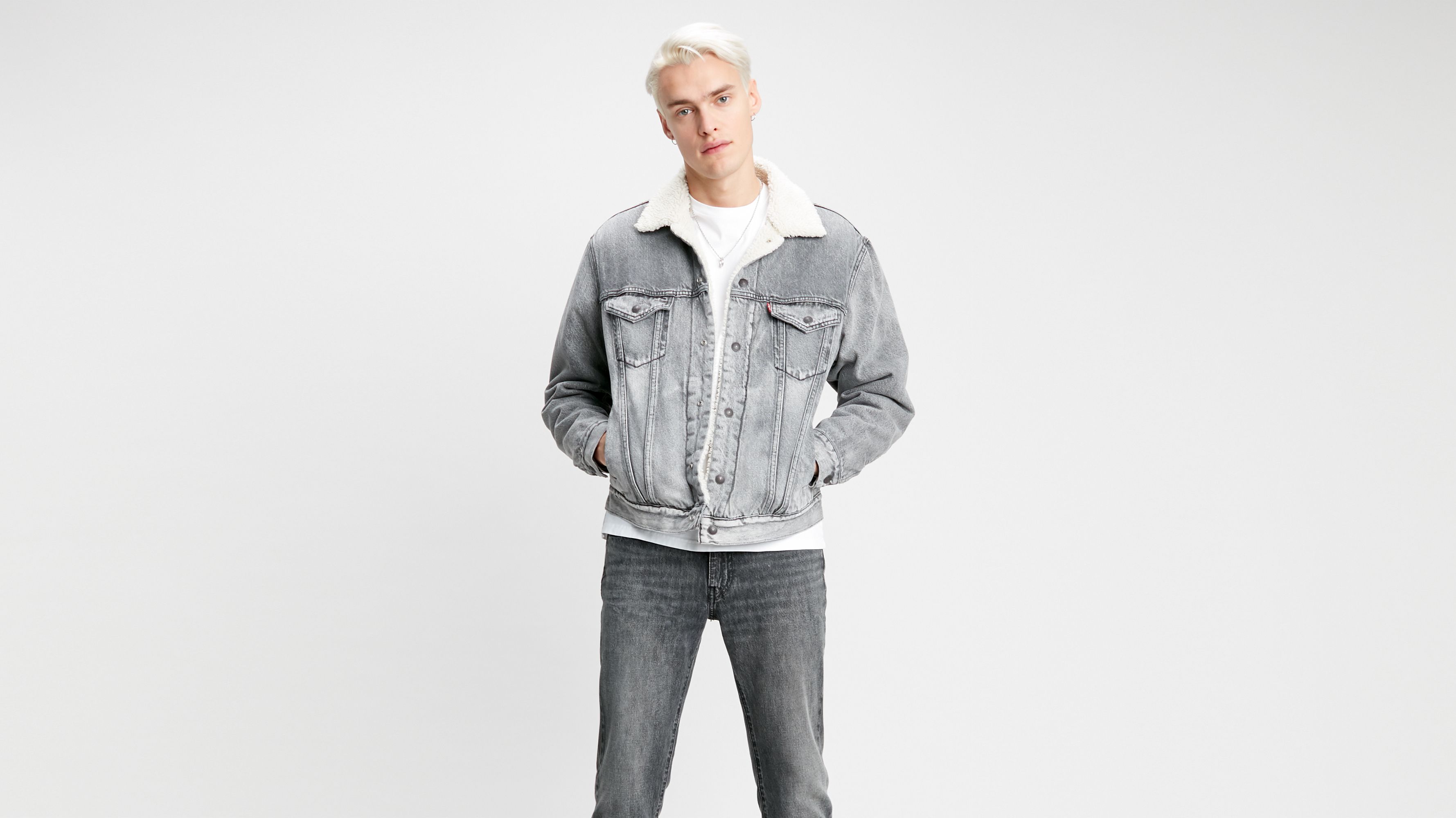 levis sherpa grey