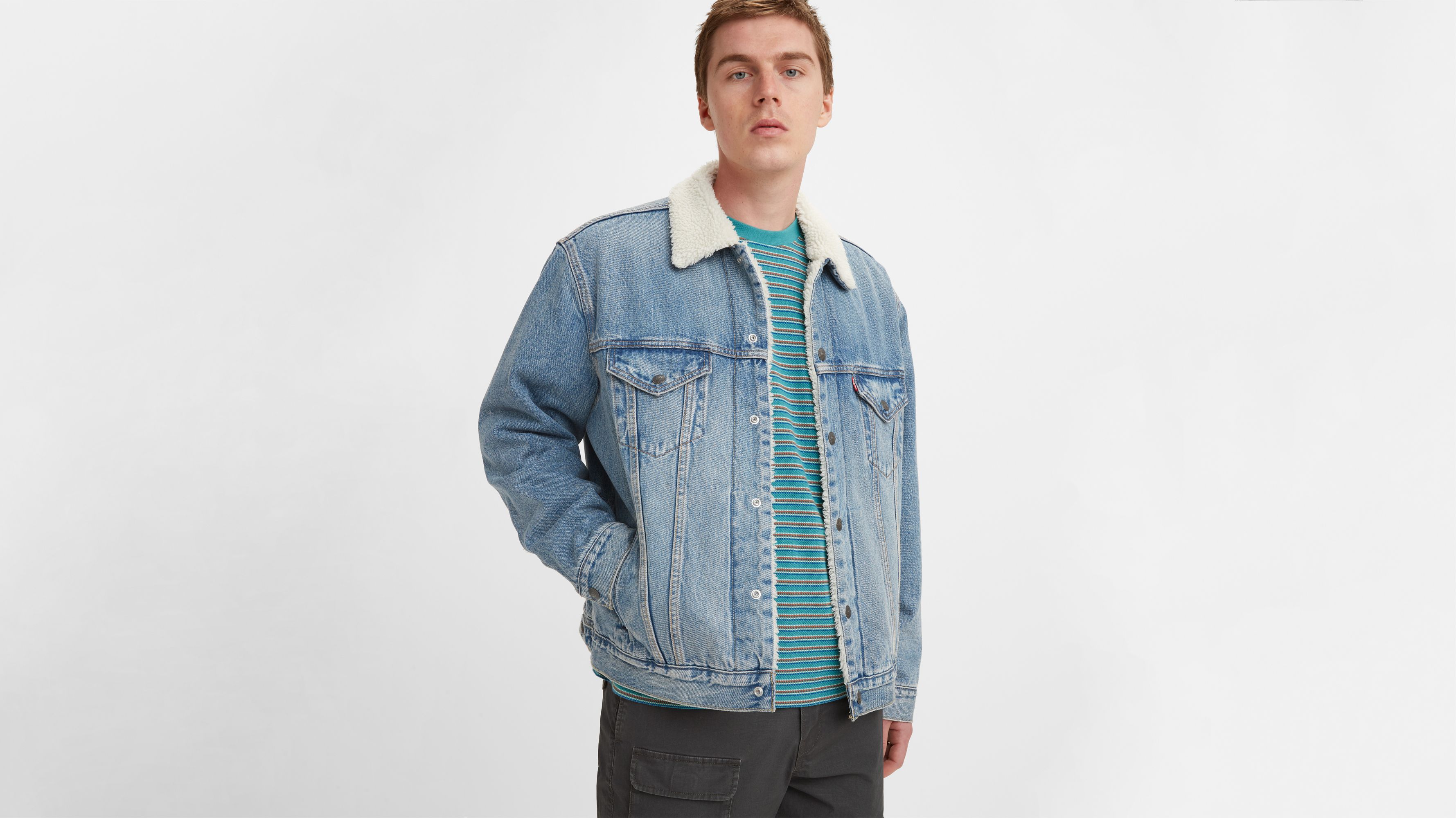 Levis Sherpa Fleece Lined Denim Trucker Jacket, $128