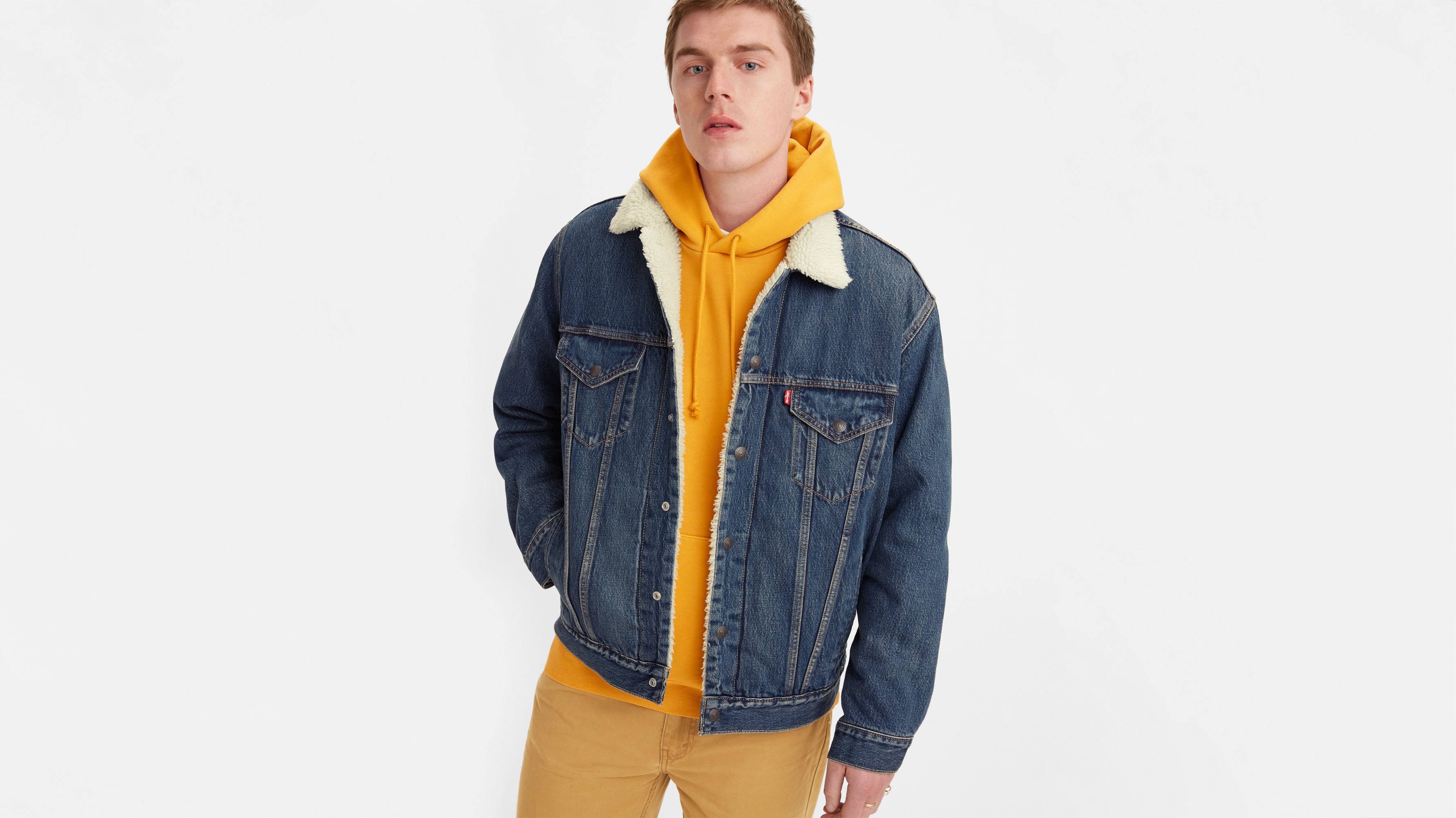 Introducir 54+ imagen levi’s vintage fit sherpa trucker jacket