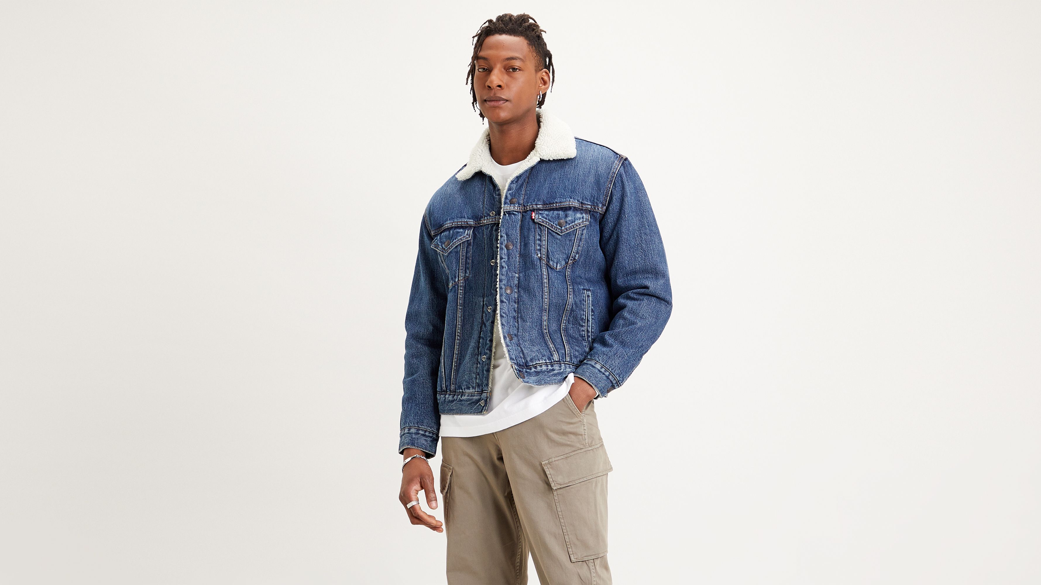 vintage fit sherpa trucker