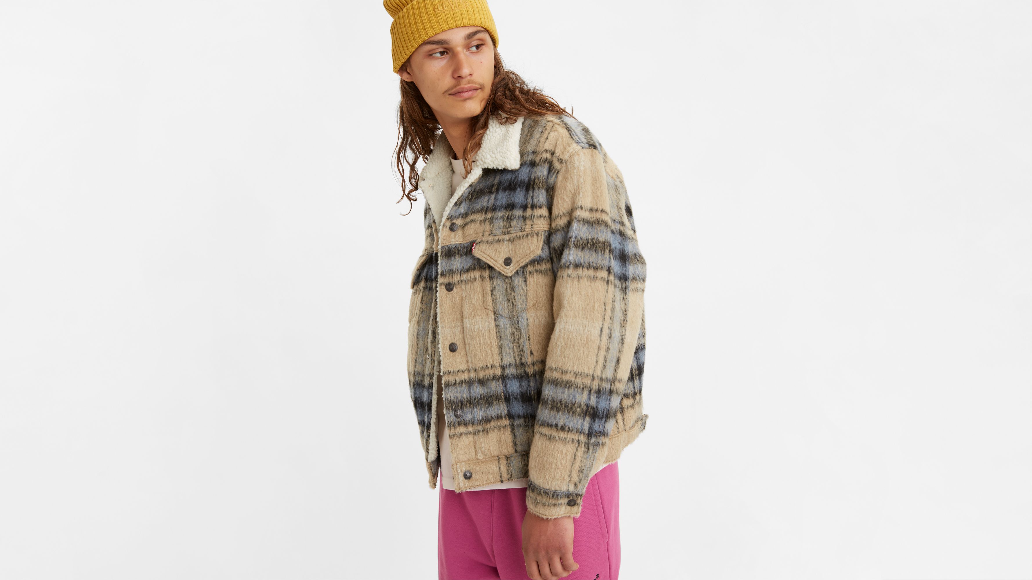 Tweed Vintage Fit Sherpa Trucker Jacket - Brown | Levi's® US