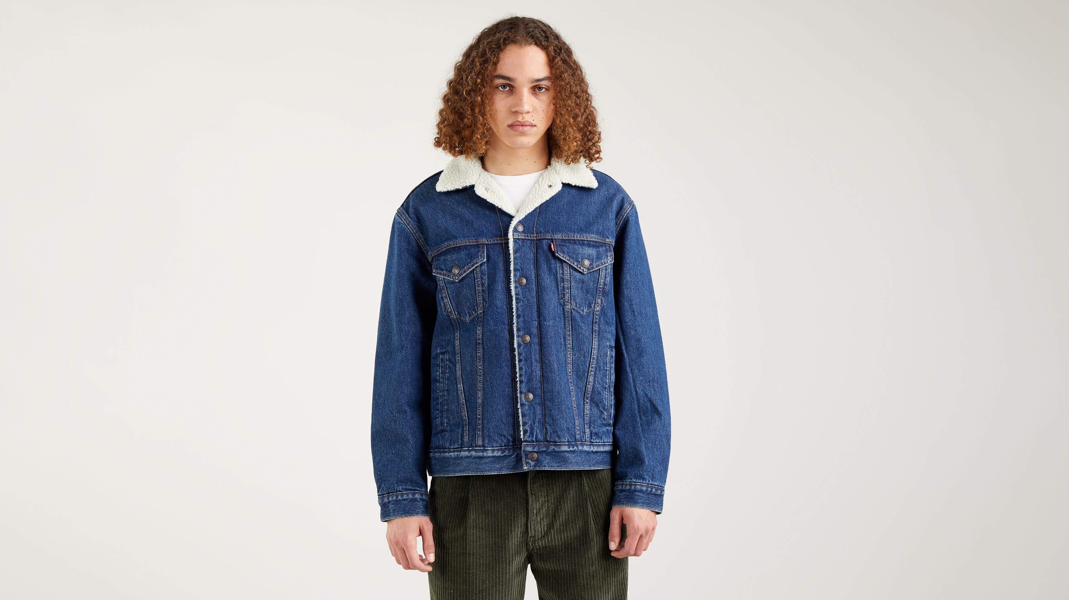 levis sherpa jacket blue