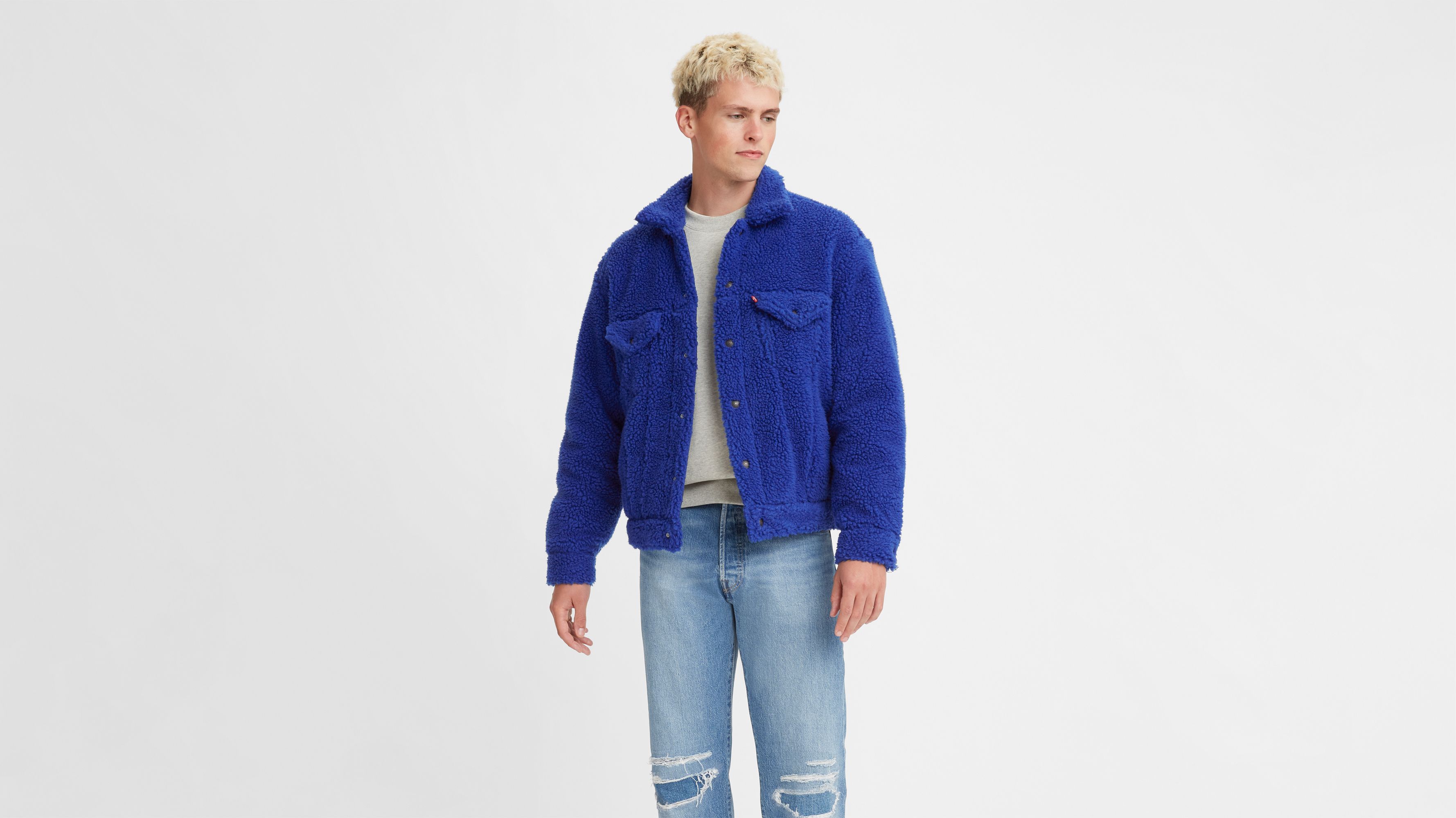 Levis all over outlet sherpa trucker