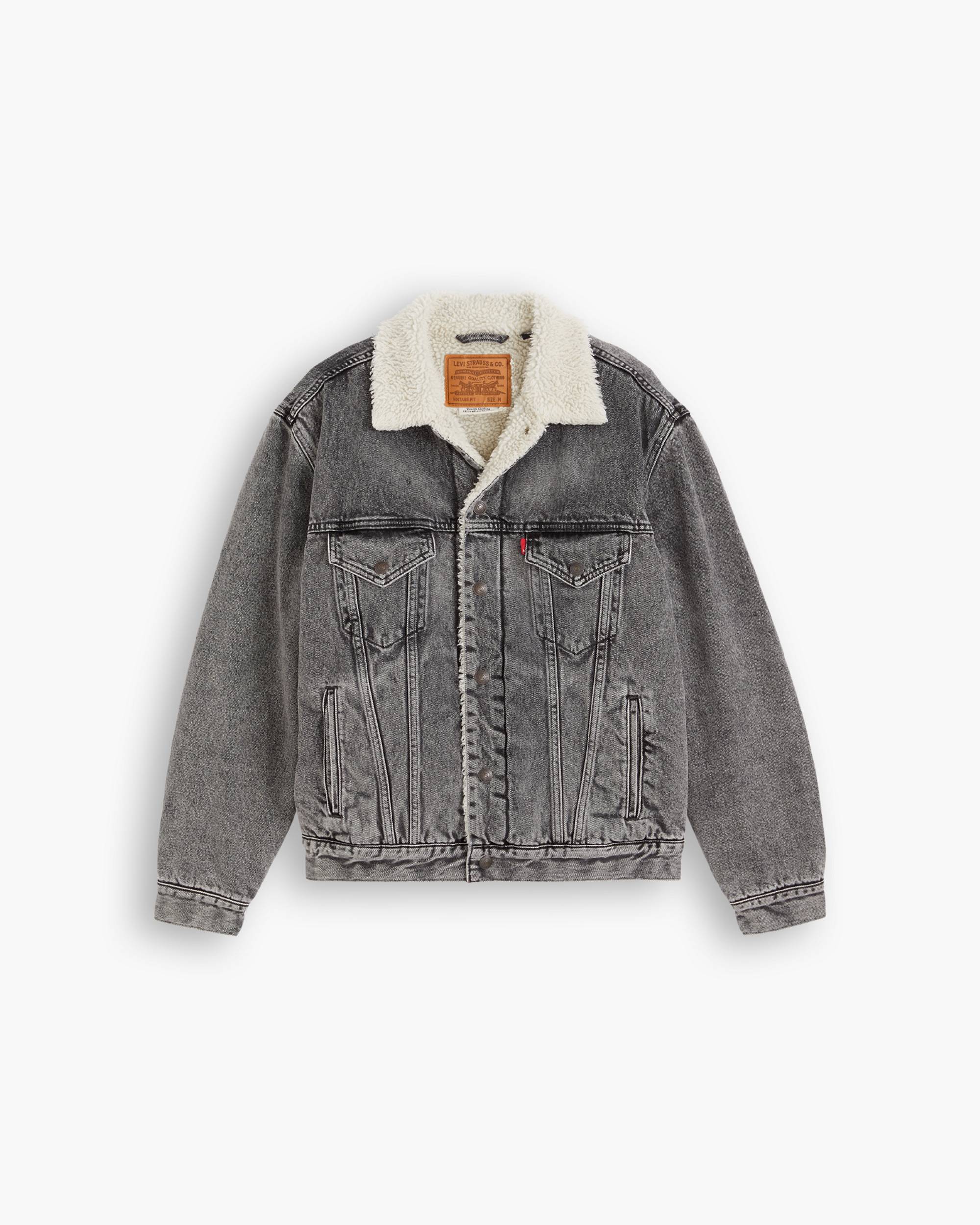 Vintage Relaxed Fit Sherpa Trucker Jacket - Grey | Levi's® US Vintage Relaxed Fit Sherpa Trucker Jacket - Grey | Levi's® US