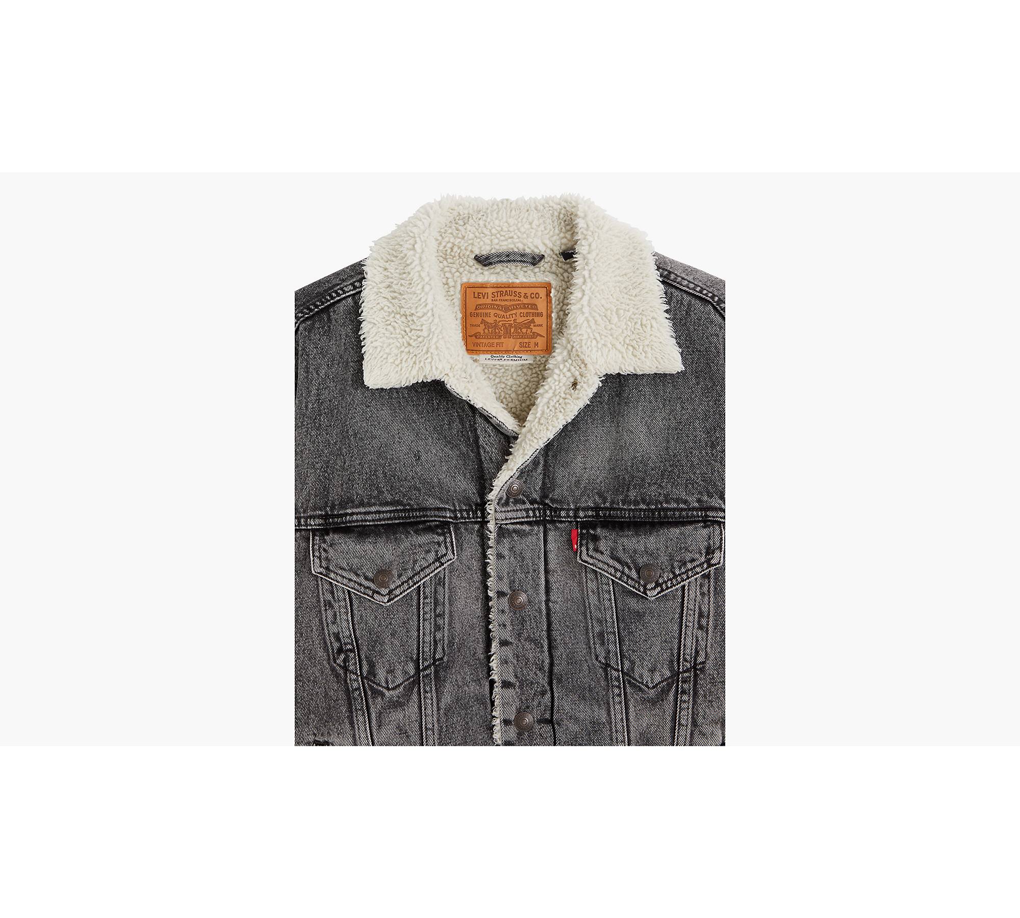 Vintage Relaxed Fit Sherpa Trucker Jacket - Grey | Levi's® CA