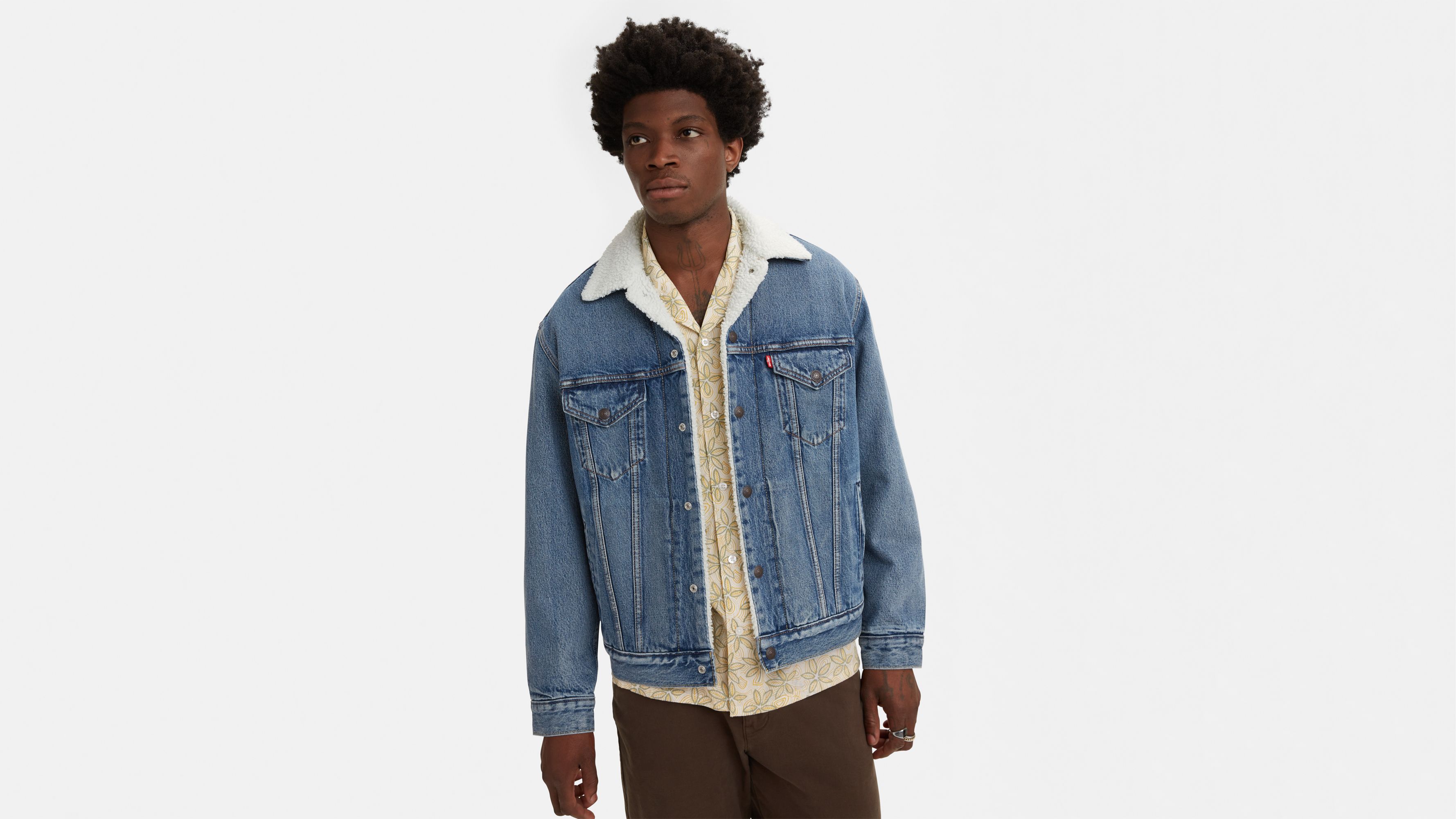 Vintage Relaxed Fit Sherpa Trucker Jacket - Medium Wash | Levi's® US