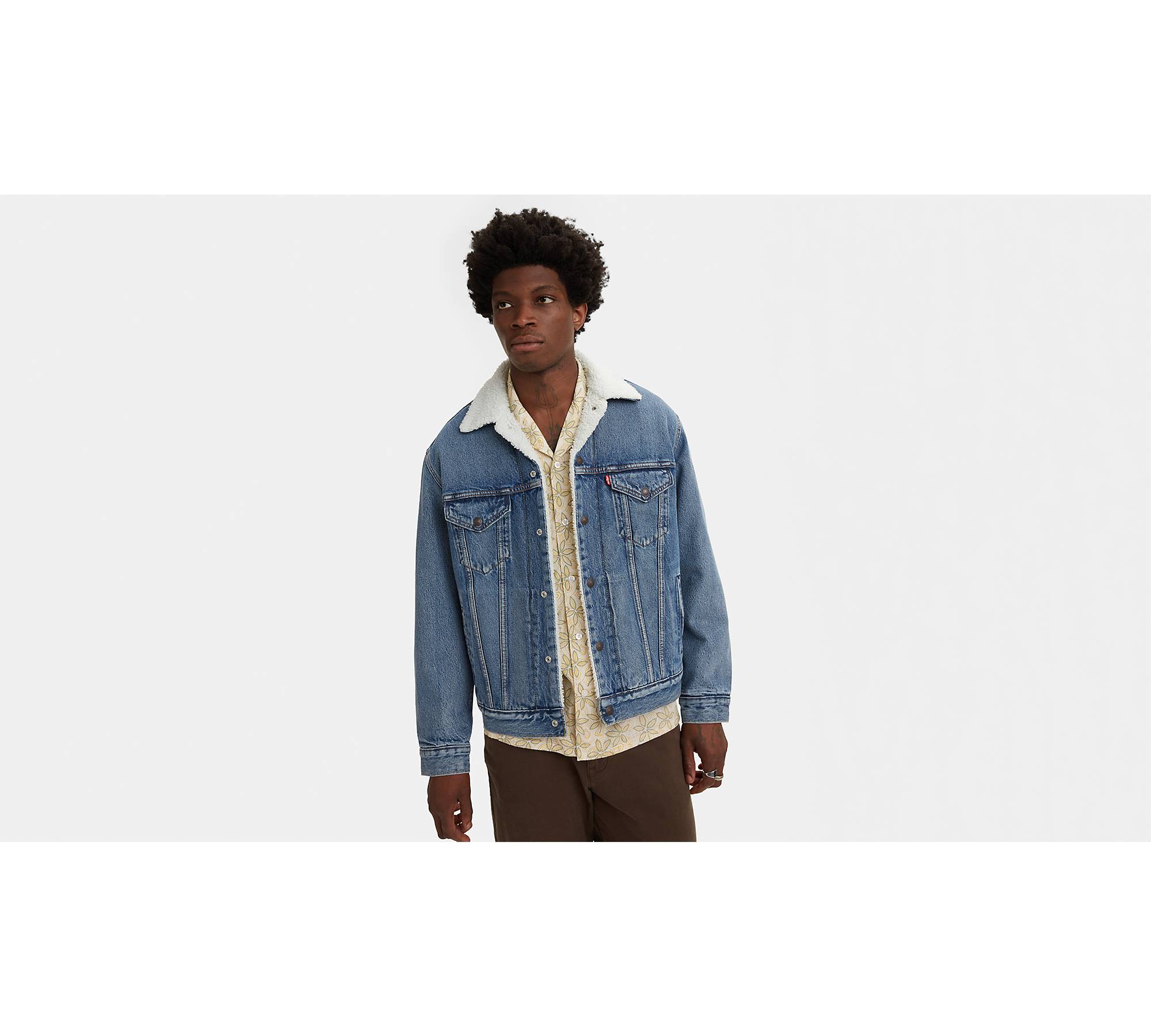 Vintage Relaxed Fit Sherpa Trucker Jacket - Medium Wash | Levi's® US