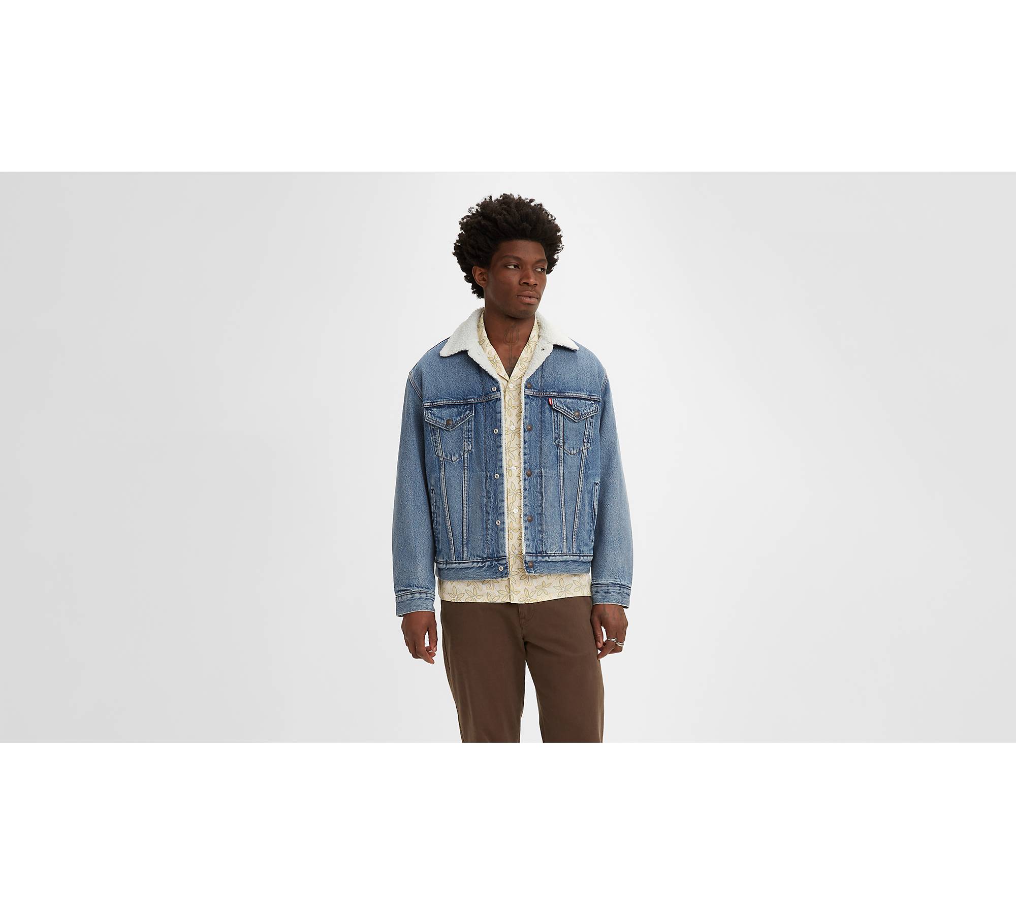 Vintage Relaxed Fit Sherpa Trucker Jacket - Medium Wash | Levi's® CA