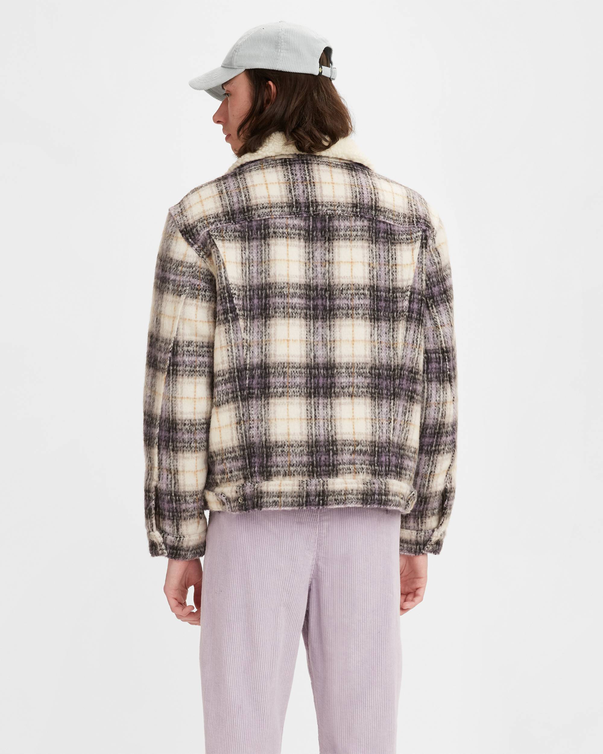 Vintage Relaxed Fit Sherpa Trucker Jacket - Multi-color Vintage Relaxed Fit Sherpa Trucker Jacket - Multi-color