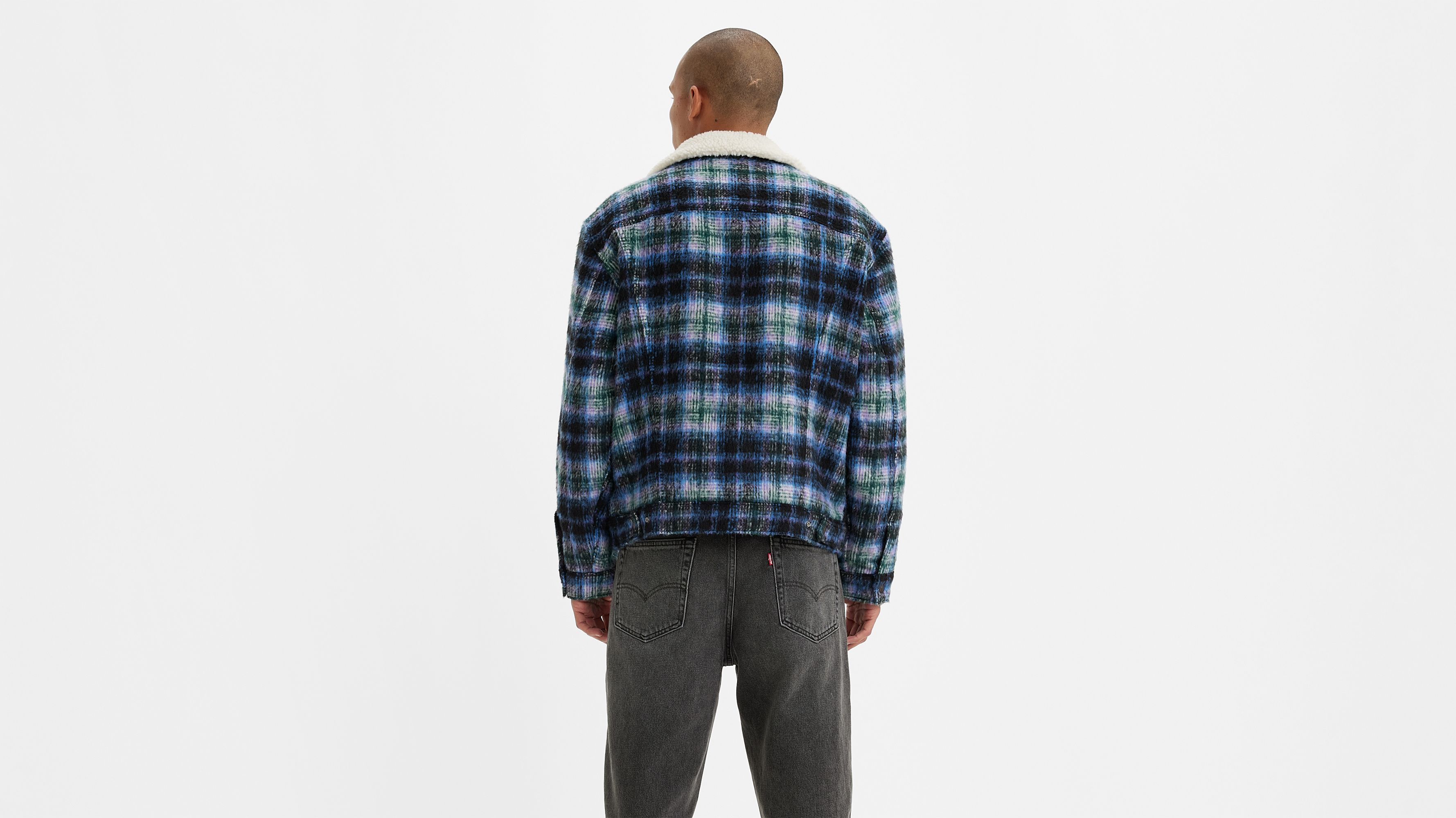 【2plan】Pau mohair check trucker jacket 2plan】Pau mohair check trucker jacket