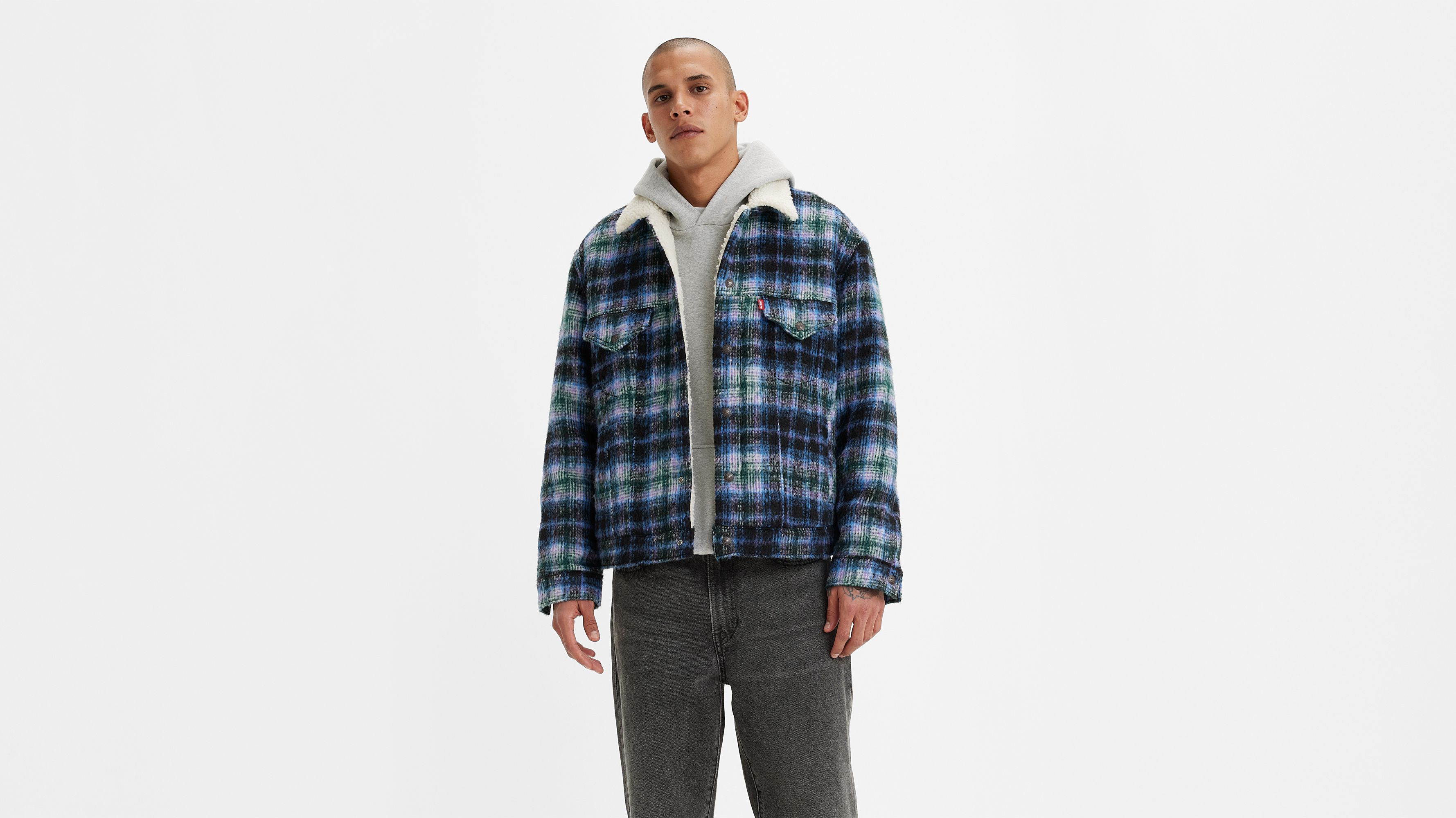 ジャケット・アウター stein Tweed Gingham Trucker Jacket S 90s Pieced Trucker Jacket - Light Wash | Levi's® US