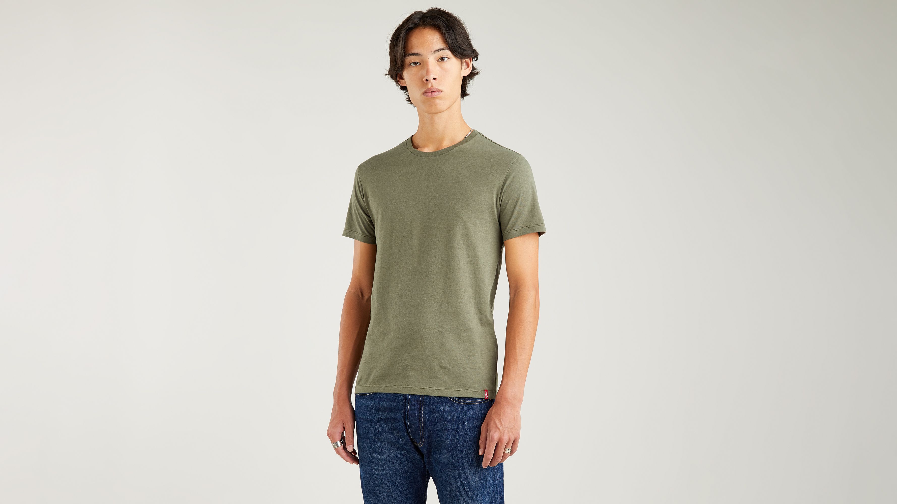 Slim Fit Rundhals-T-Shirt – 2er-Pack 1