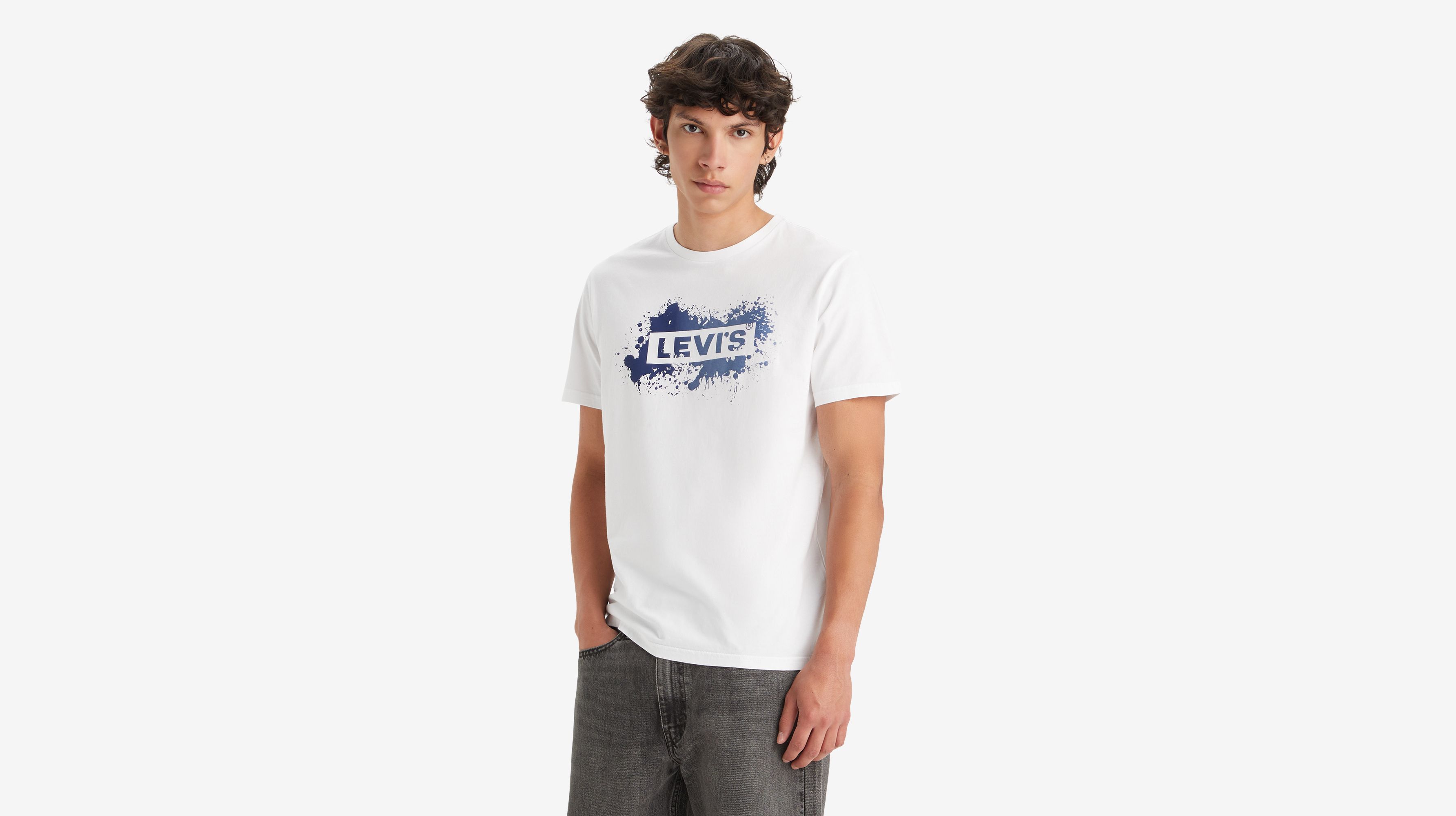 Relaxed T-shirt Mit Baby tab - Weiß | Levi