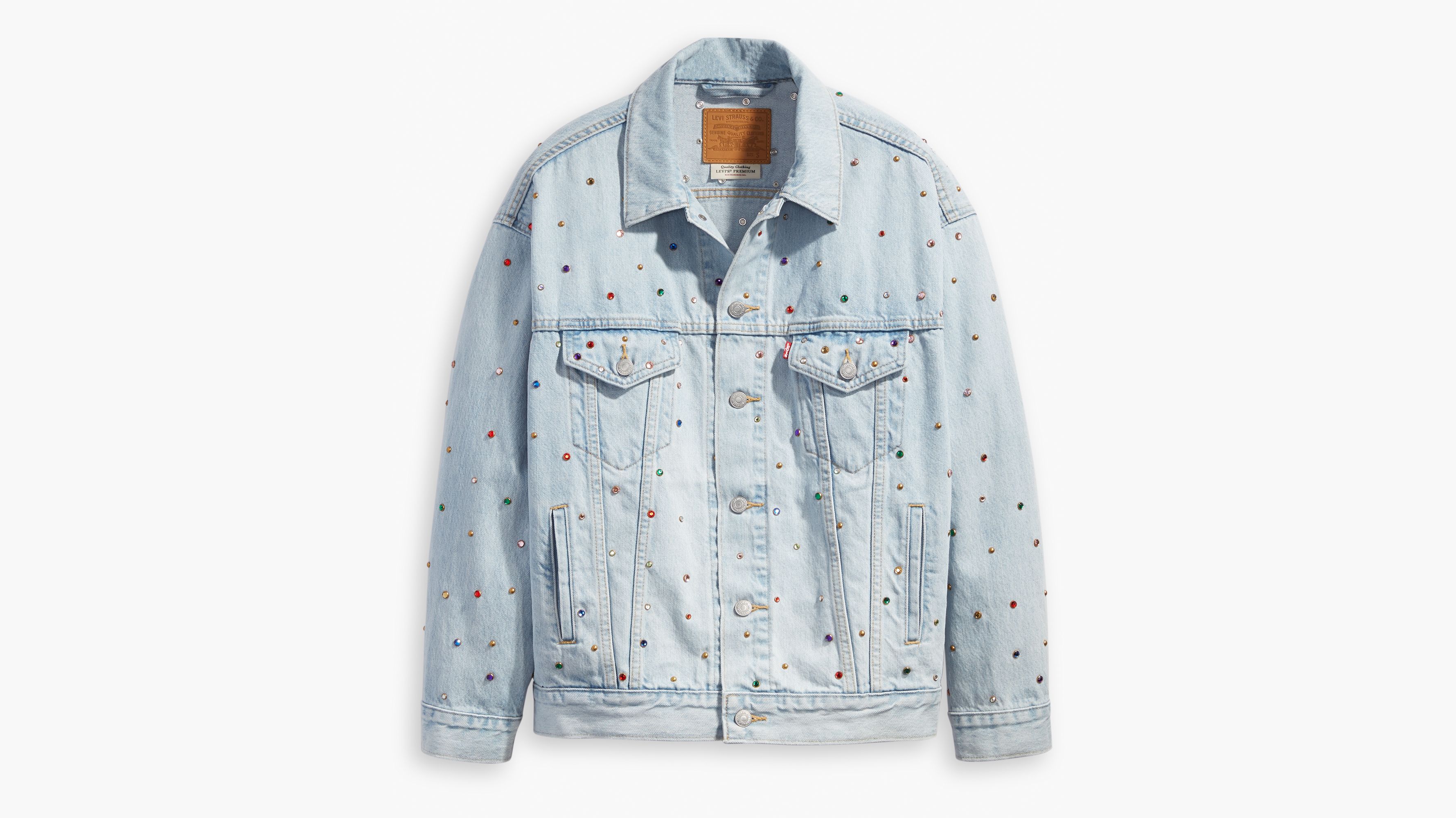 Introducir 47+ imagen levi’s studded dad trucker jacket