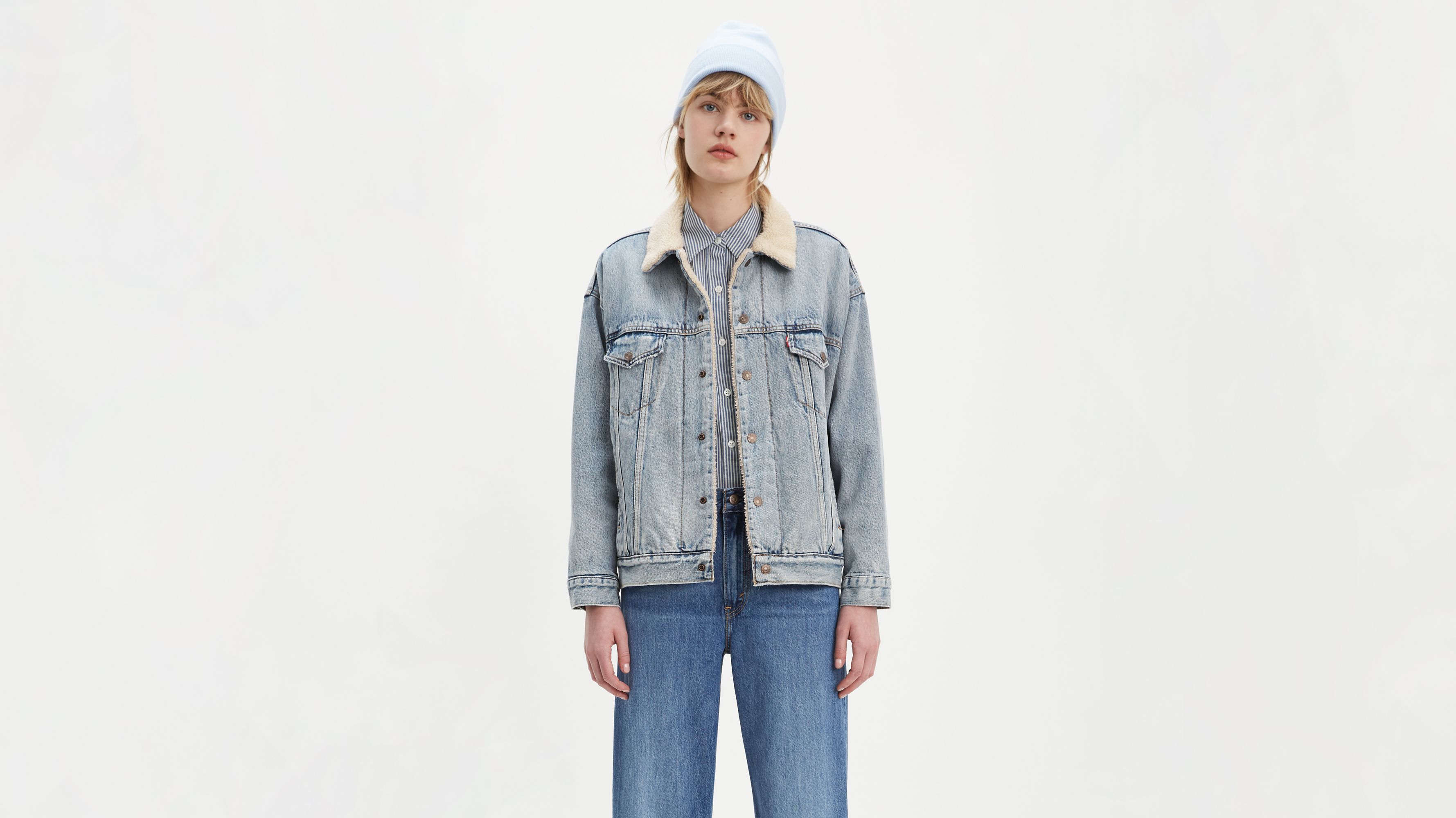 levis denim jacket with fur womens