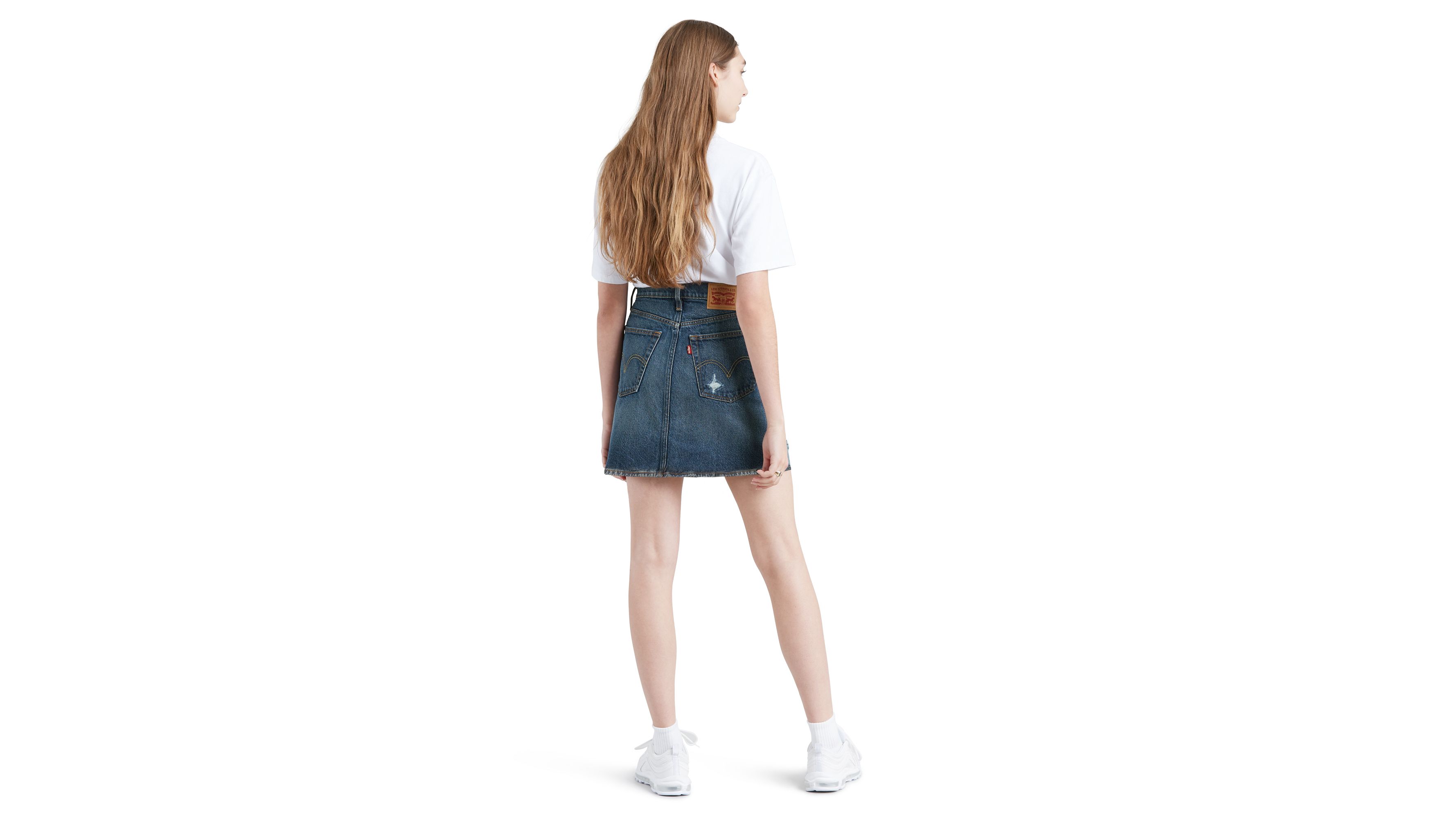 High Waisted Denim Skirt 2