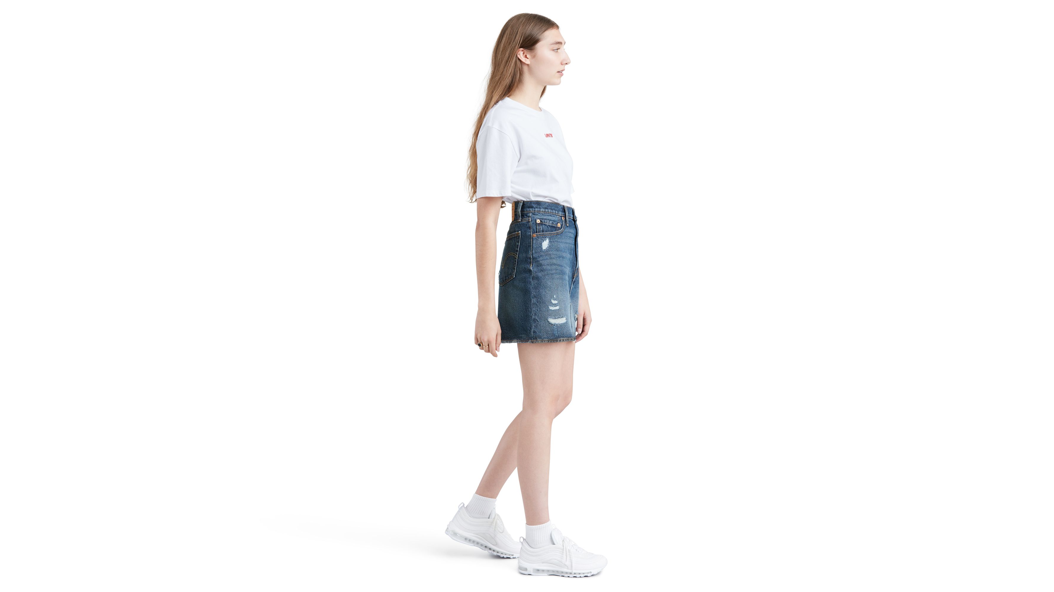 High Waisted Denim Skirt 3