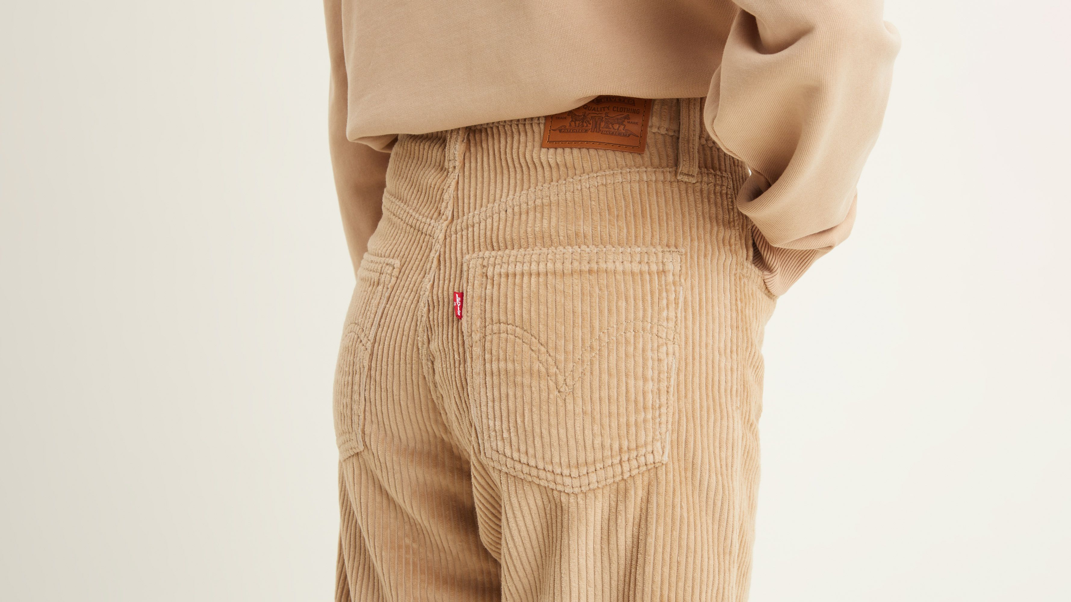 ribcage straight ankle corduroy pants