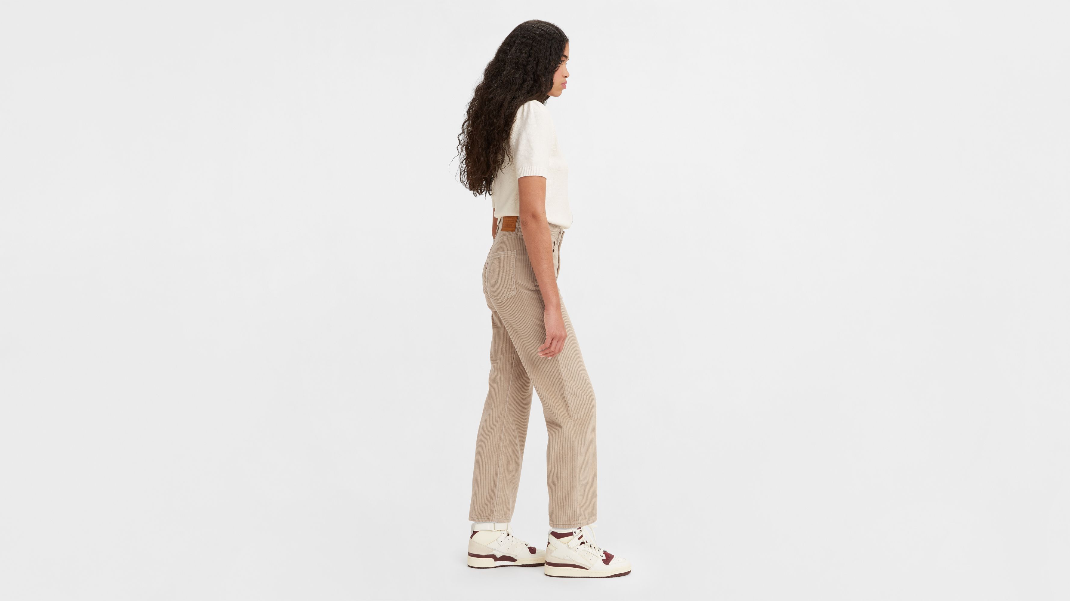 Corduroy Ribcage Straight Ankle Women's Pants 2