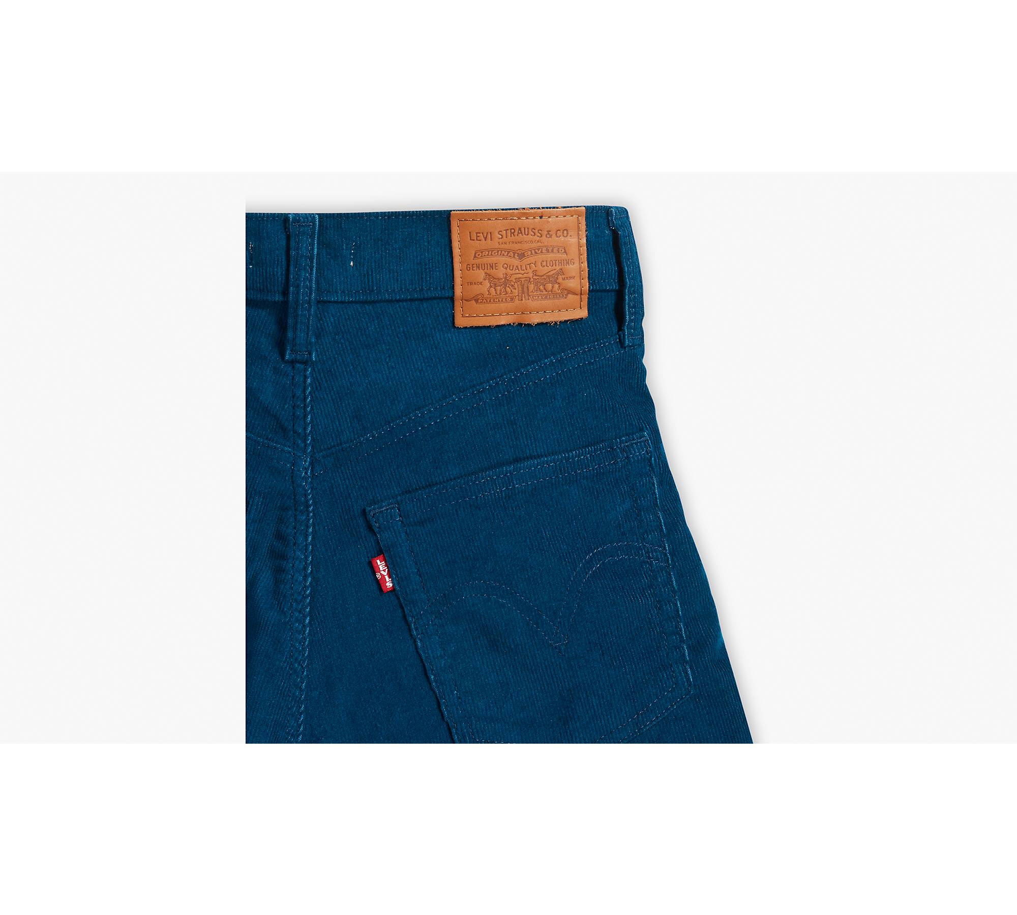 Corduroy Ribcage Straight Ankle Pants - Blue | Levi's® GB