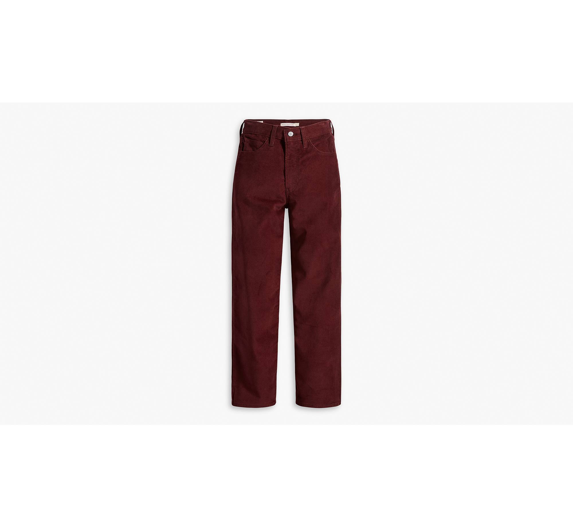 Ribcage Straight Ankle Corduroy Women's Pants - Red | Levi's® US
