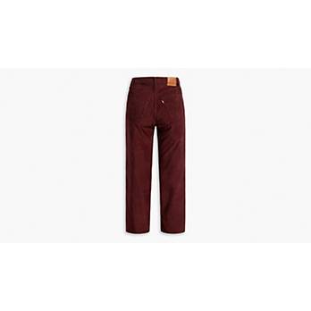 Ribcage Straight Ankle Corduroy Women's Pants - Red