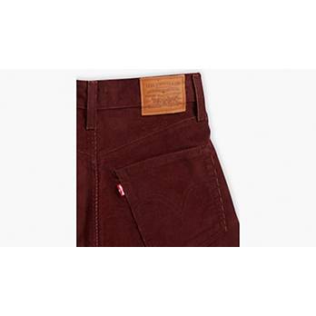 Ribcage Corduroy Cropped Bootcut Pants - Red