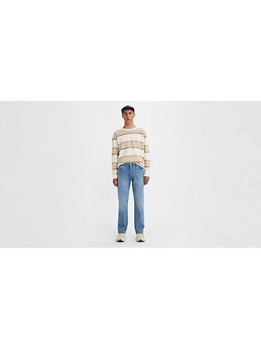 리바이스 Levi 501 93 Straight Fit Mens Jeans,Basil Drip - Medium Wash - Stretch