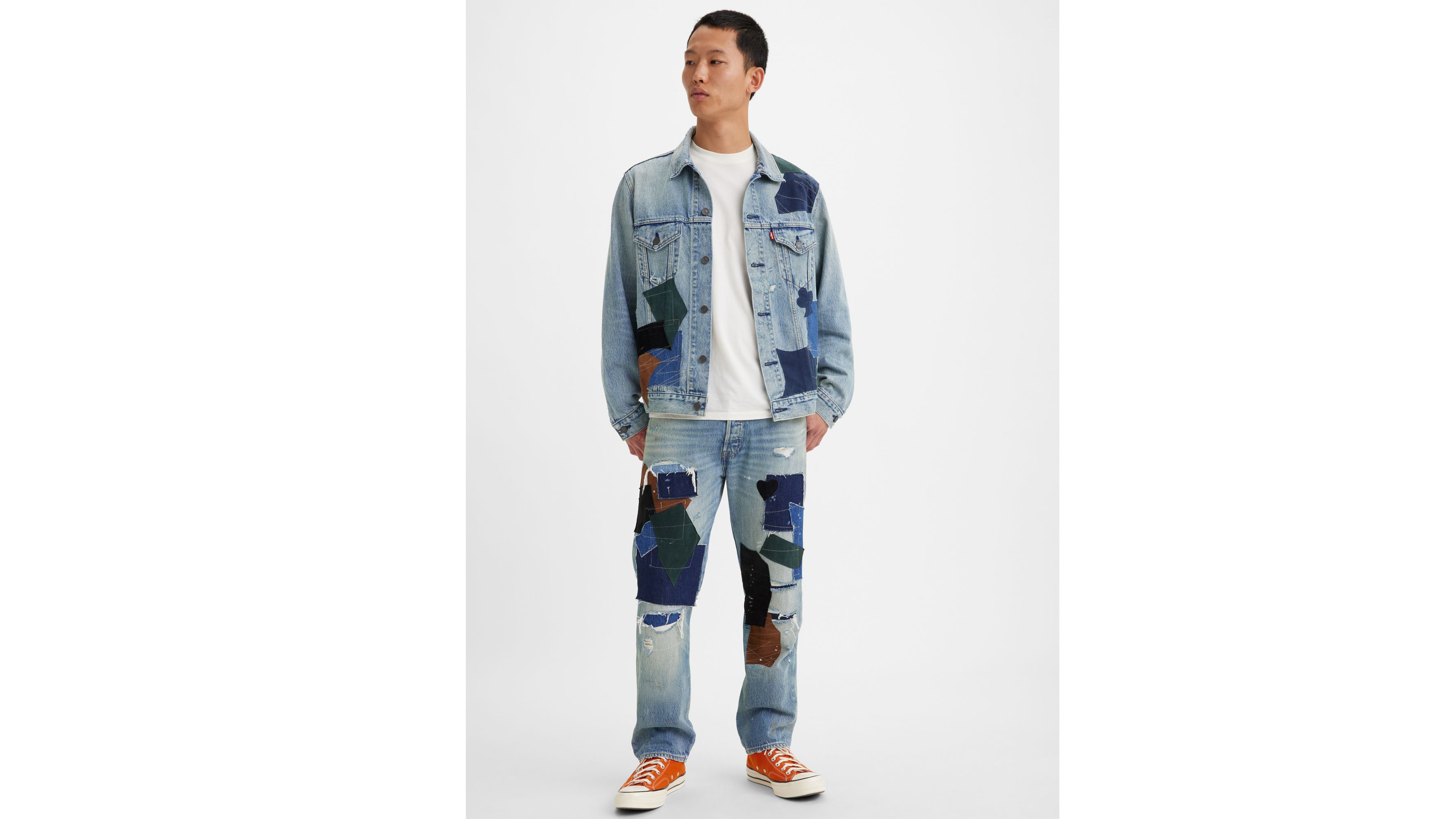 501® '93 Straight Fit Patchwork Men's Jeans - Medium Wash | Levi's® US