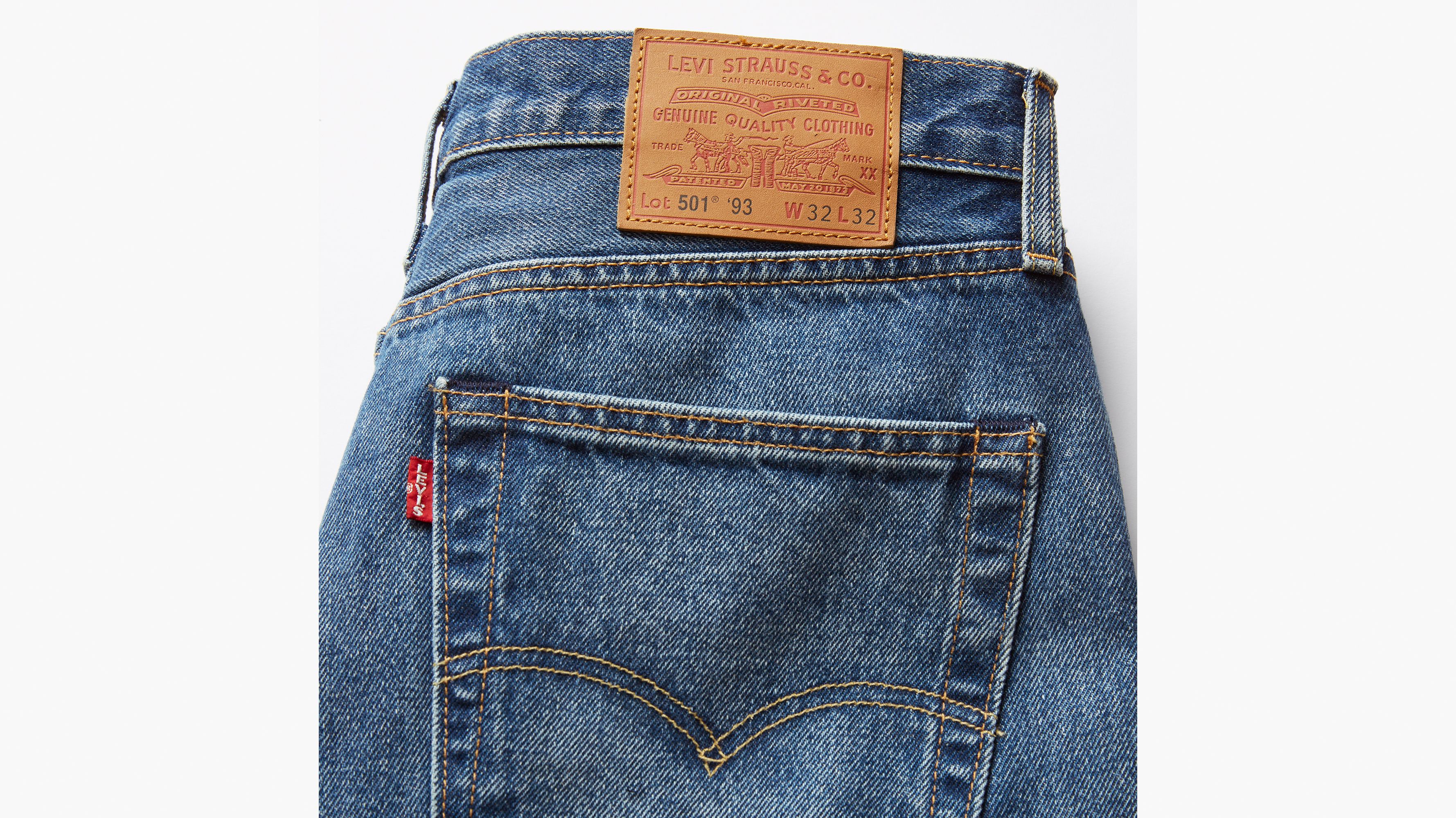 LEVIS 501 Premium Big E Straight Fit 93 Jean Blue Denim Painter Pro Mens 30  32