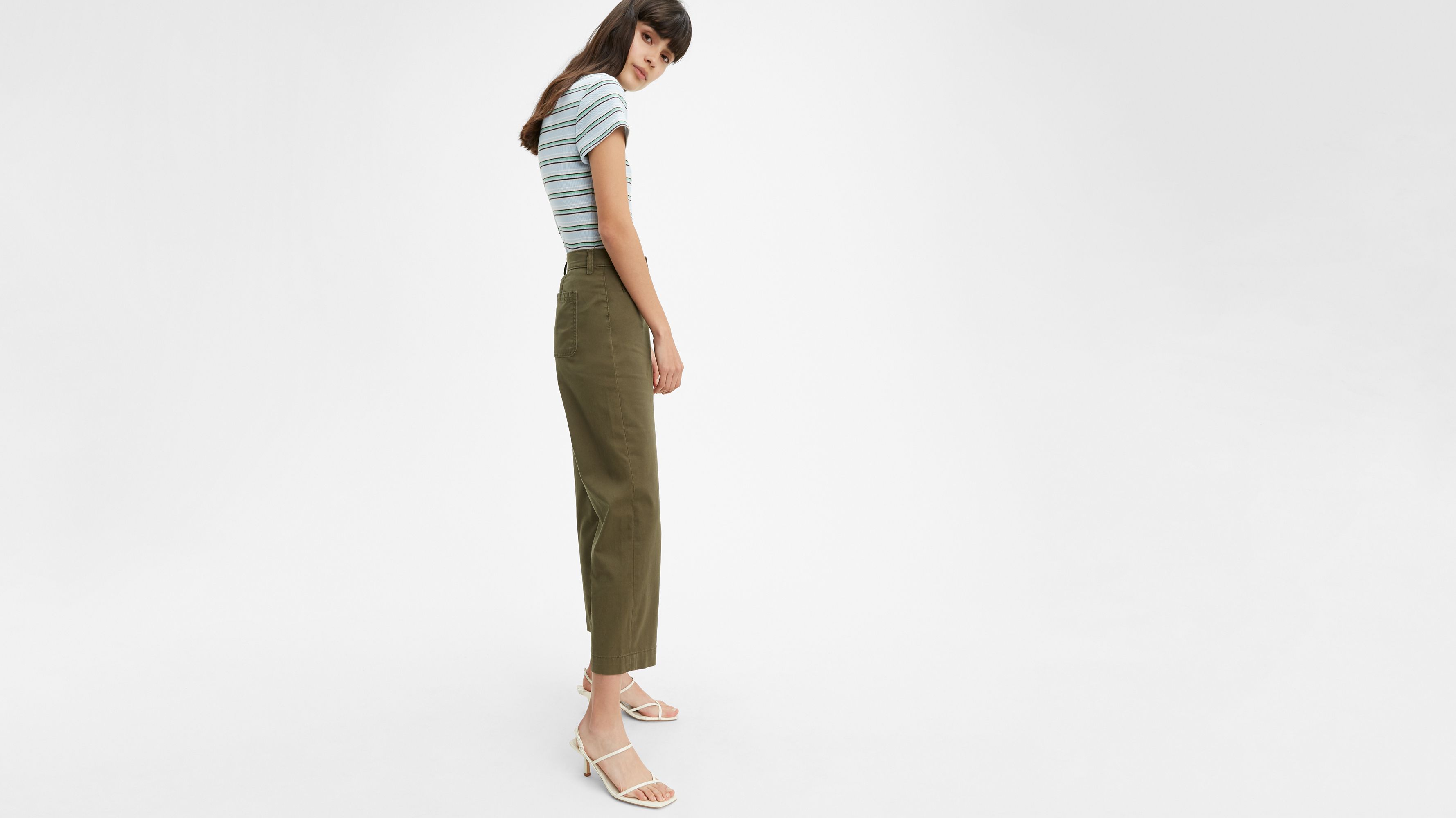 Ribcage Wide Leg Cropped Women's Pants 3