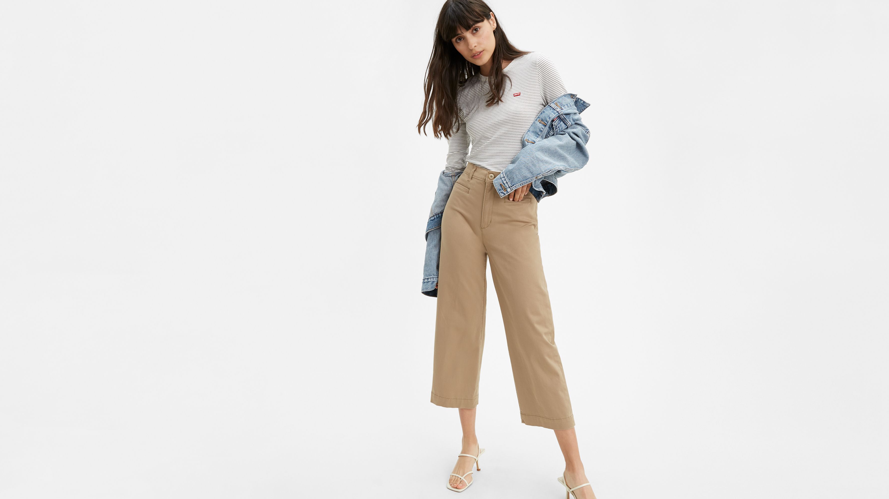 wide leg cropped pants