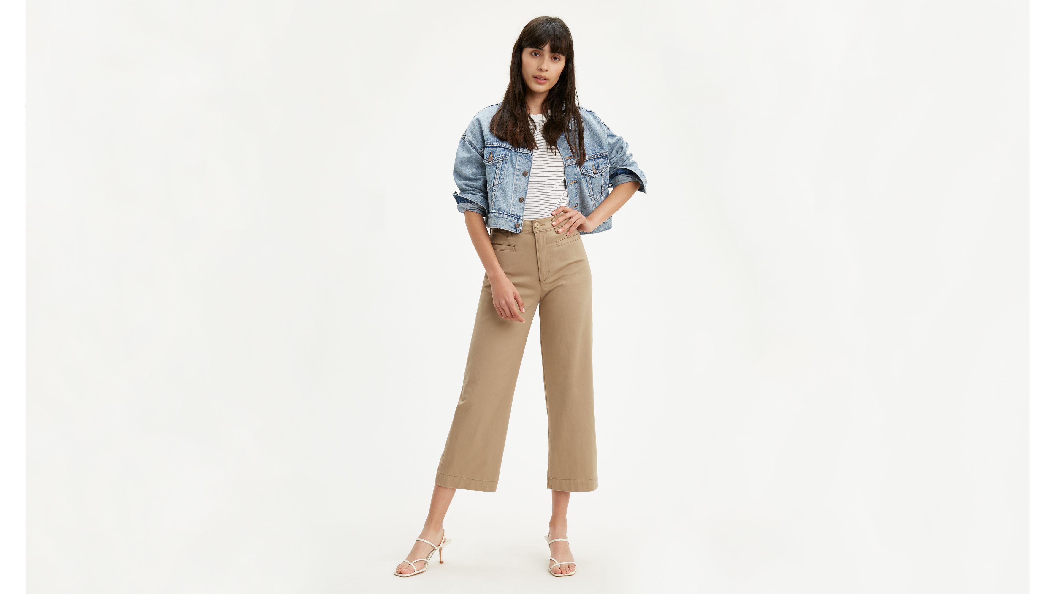 levi's wide leg cropped jeans