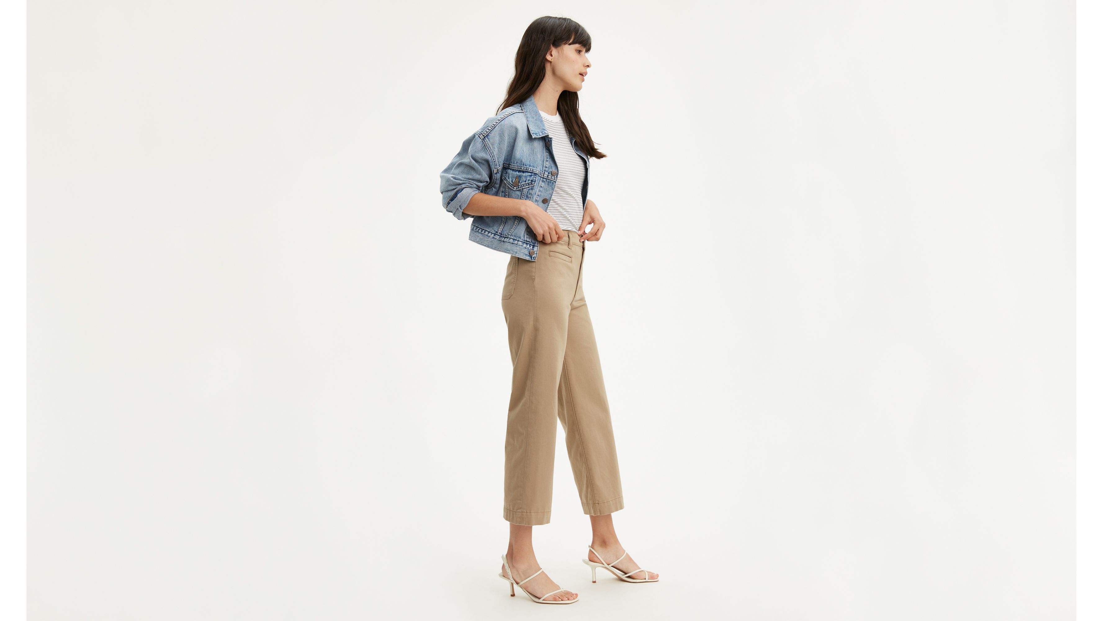 wide leg cropped pants