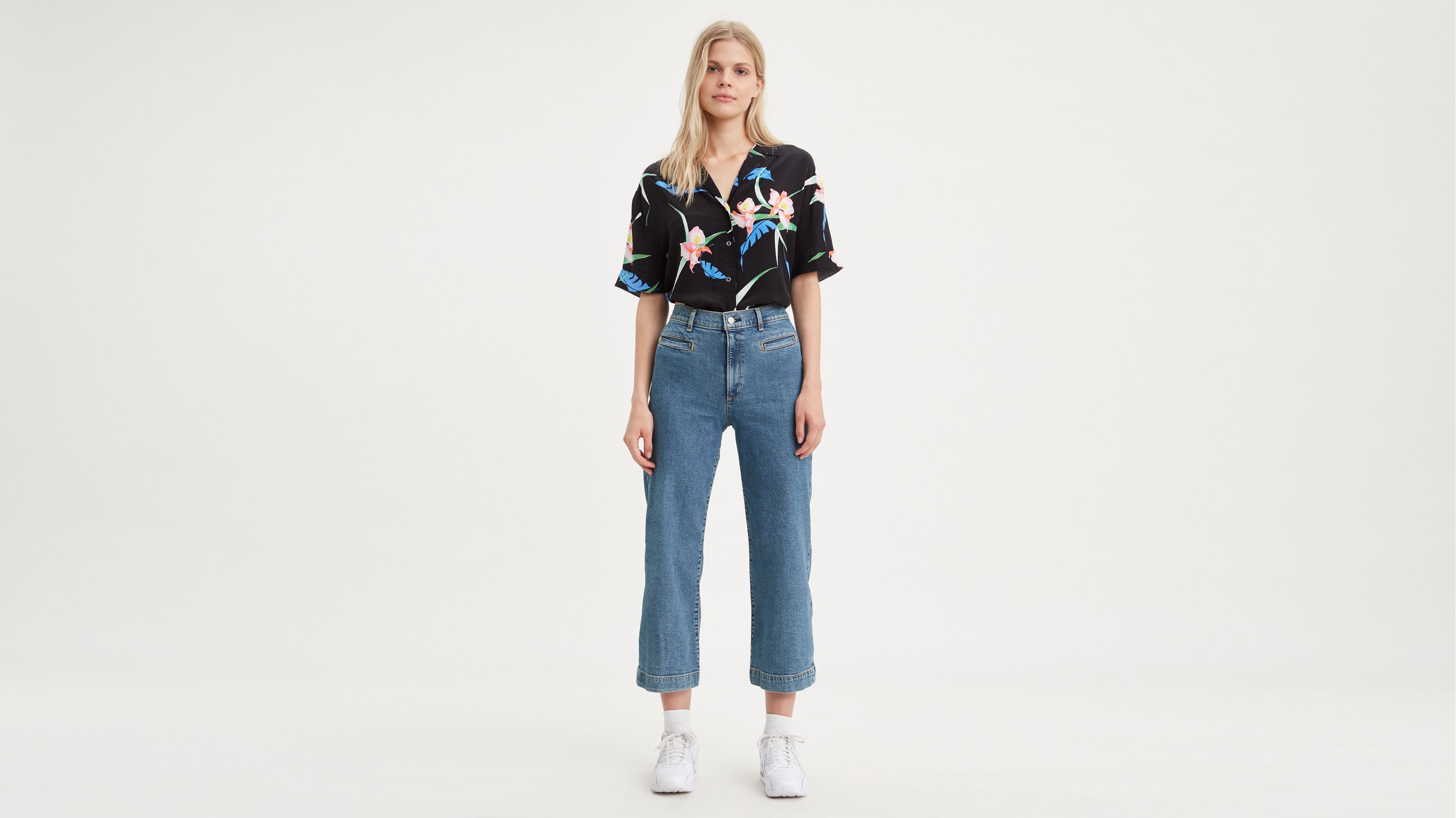 levi's wide leg crop