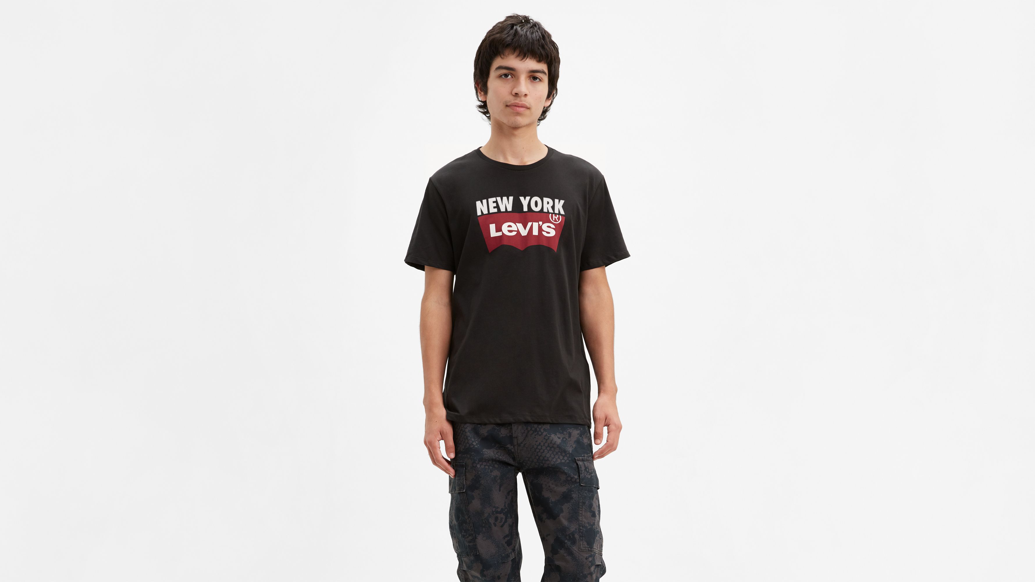 T shirt levis 2025 noir et rouge