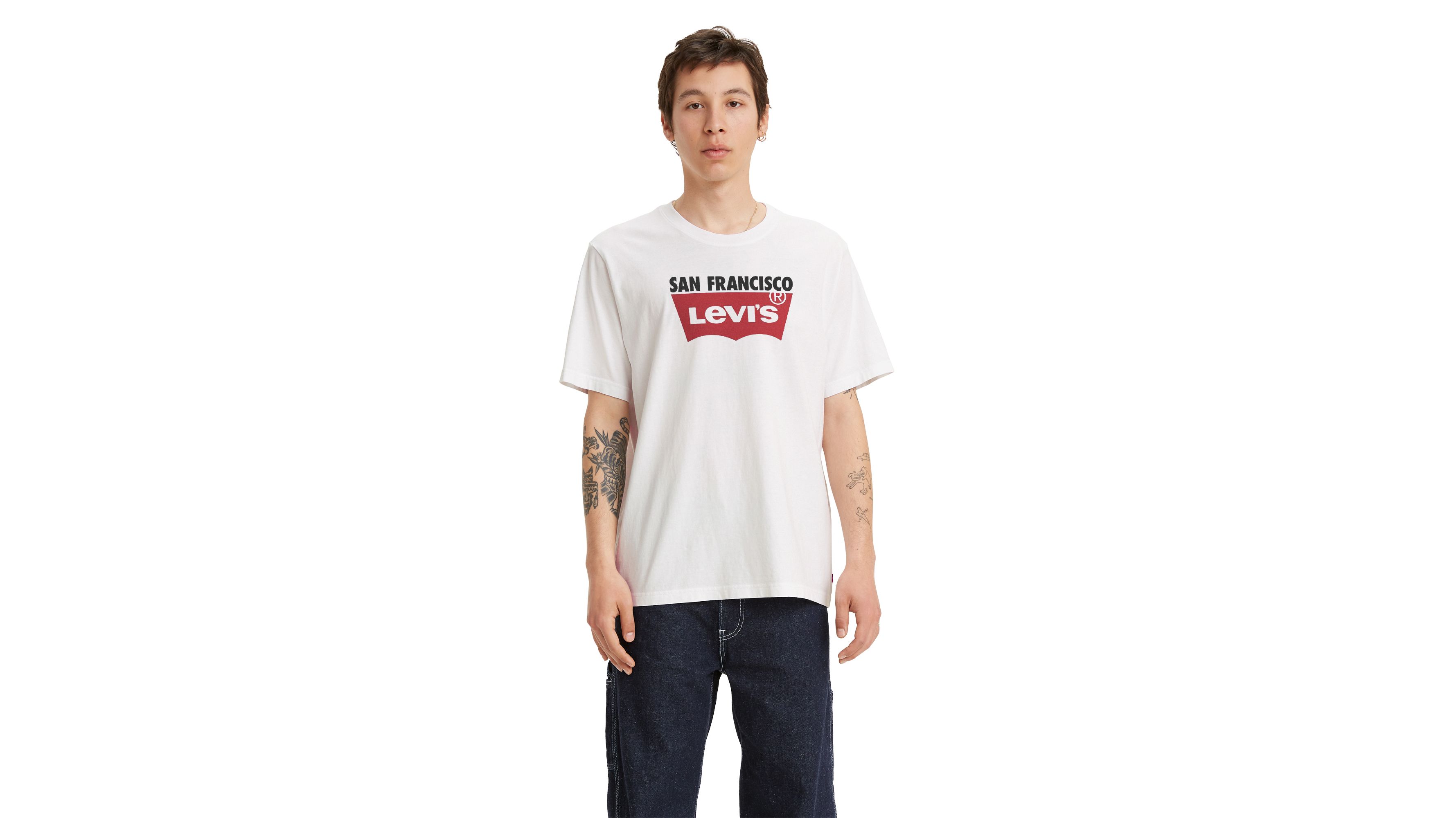 levi's white t shirt